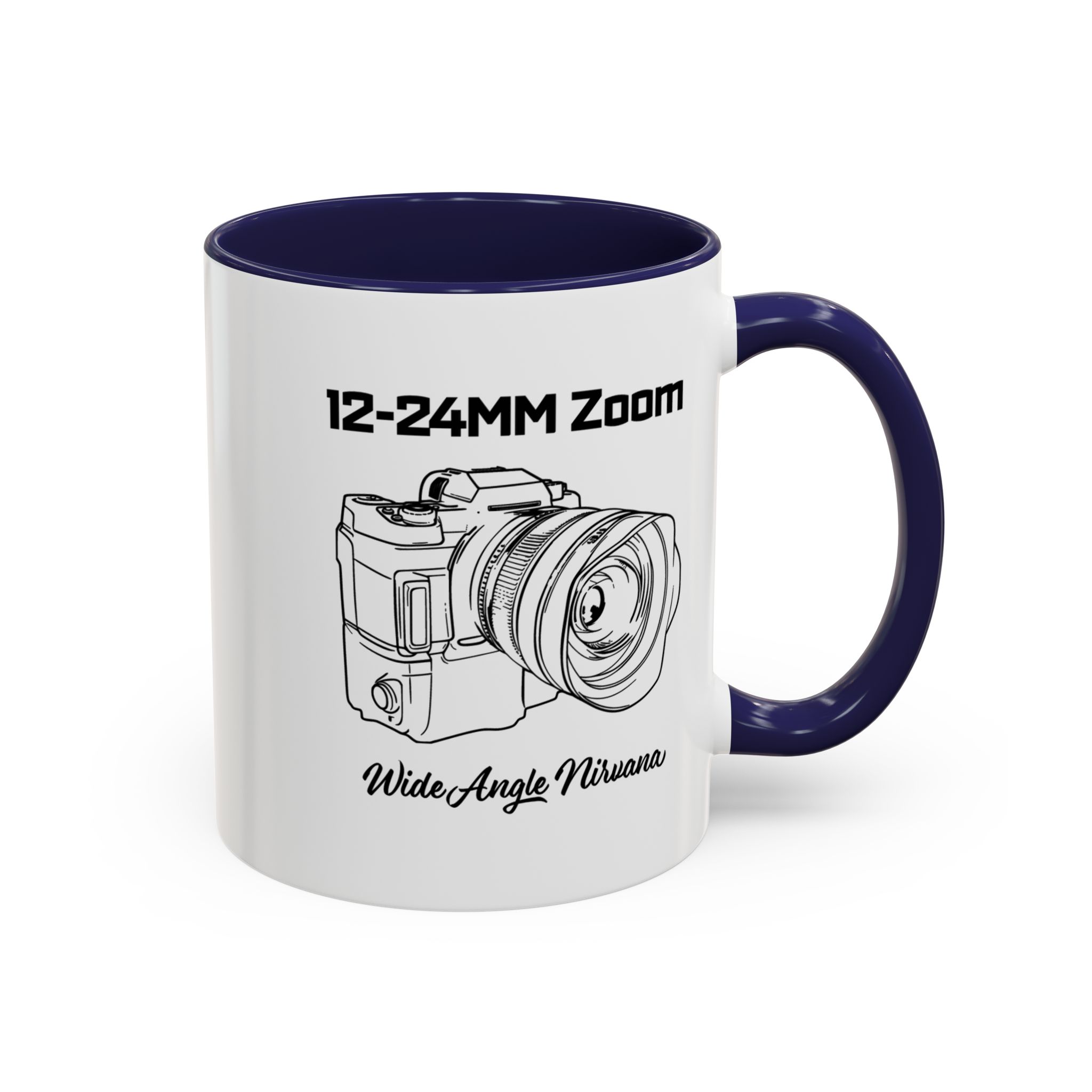 Shutter Swag Designs 12-24mm Zoom camera Lens Accent Mug 11oz navy