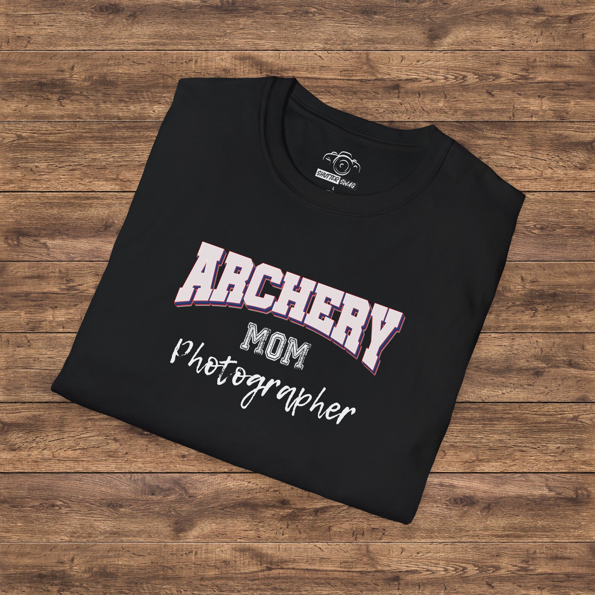 Archery Mom Photographer Cotton T-Shirt - Image 4