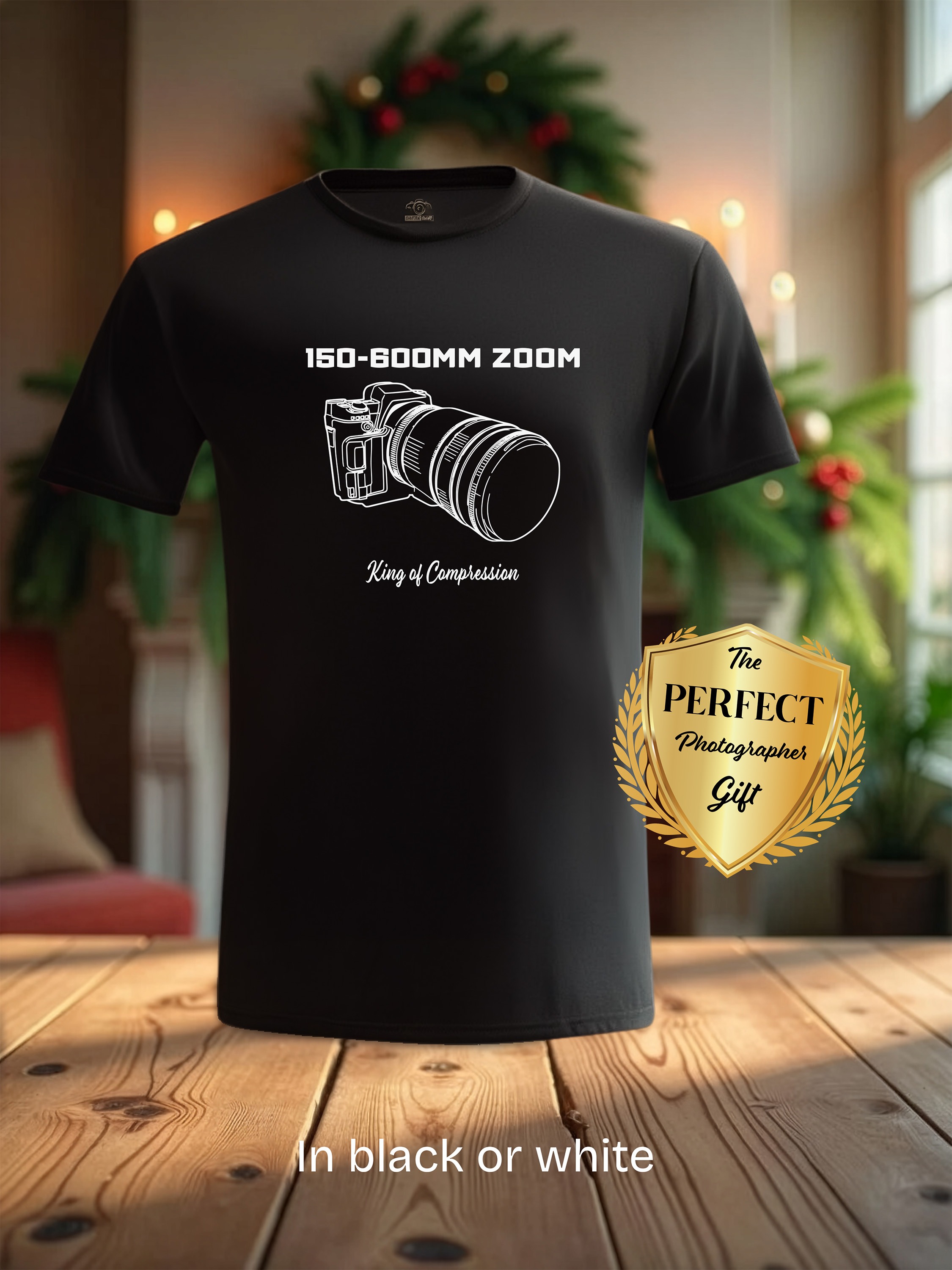 150-600mm Zoom Camera Lens Photography T-Shirt - Image 1
