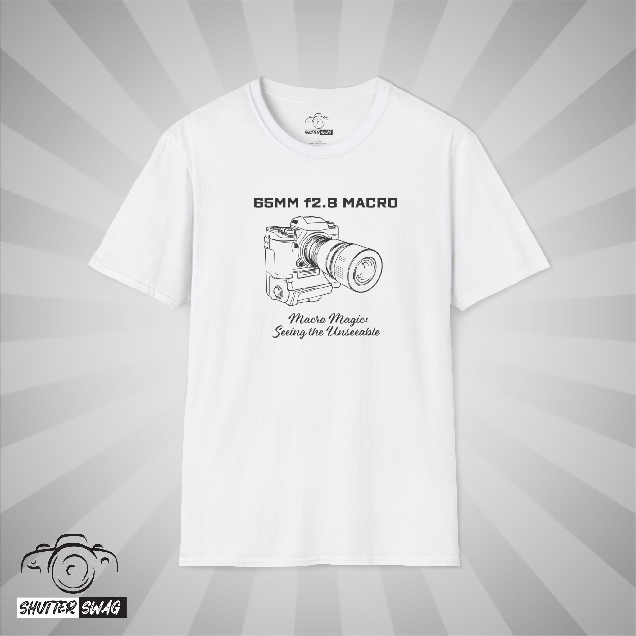 65mm f2.8 Macro Camera Lens T-Shirt - Macro Magic 100% Cotton Tee - Image 7