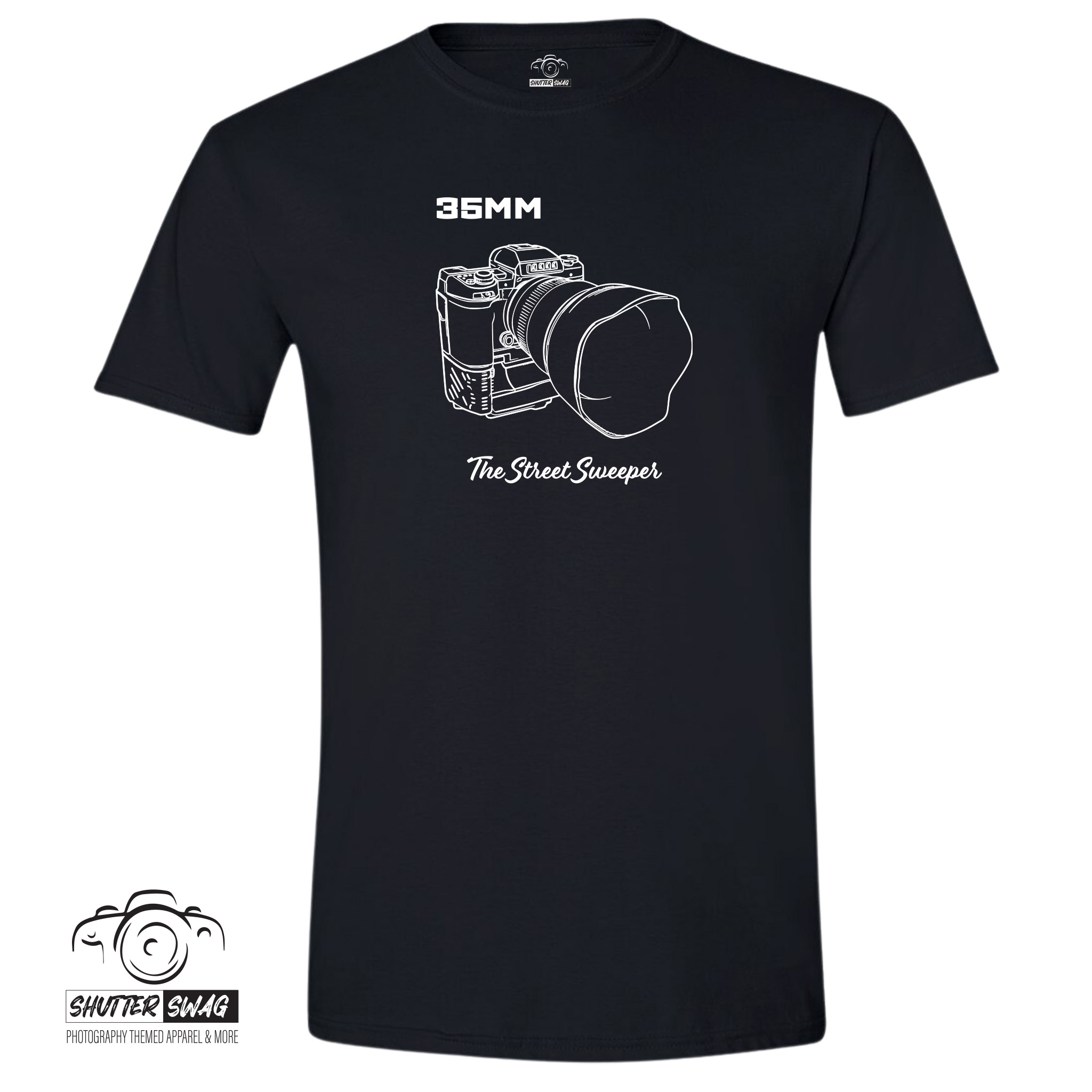 35mm Camera Lens T-Shirt - The Street Sweeper Tee - Image 3
