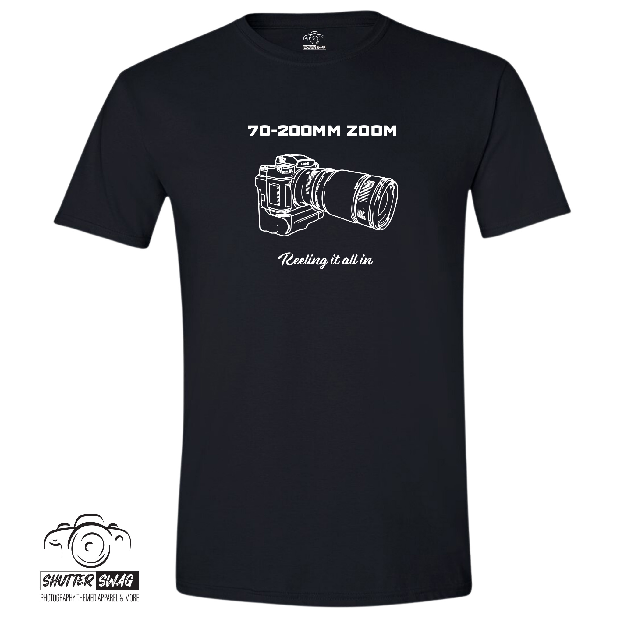 70-200mm Camera Lens Photographers Shirt 100% Cotton T-shirt - Image 3