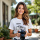 Shutter Swag Designs 135mm Camera Lens Photographer T-shirt, white