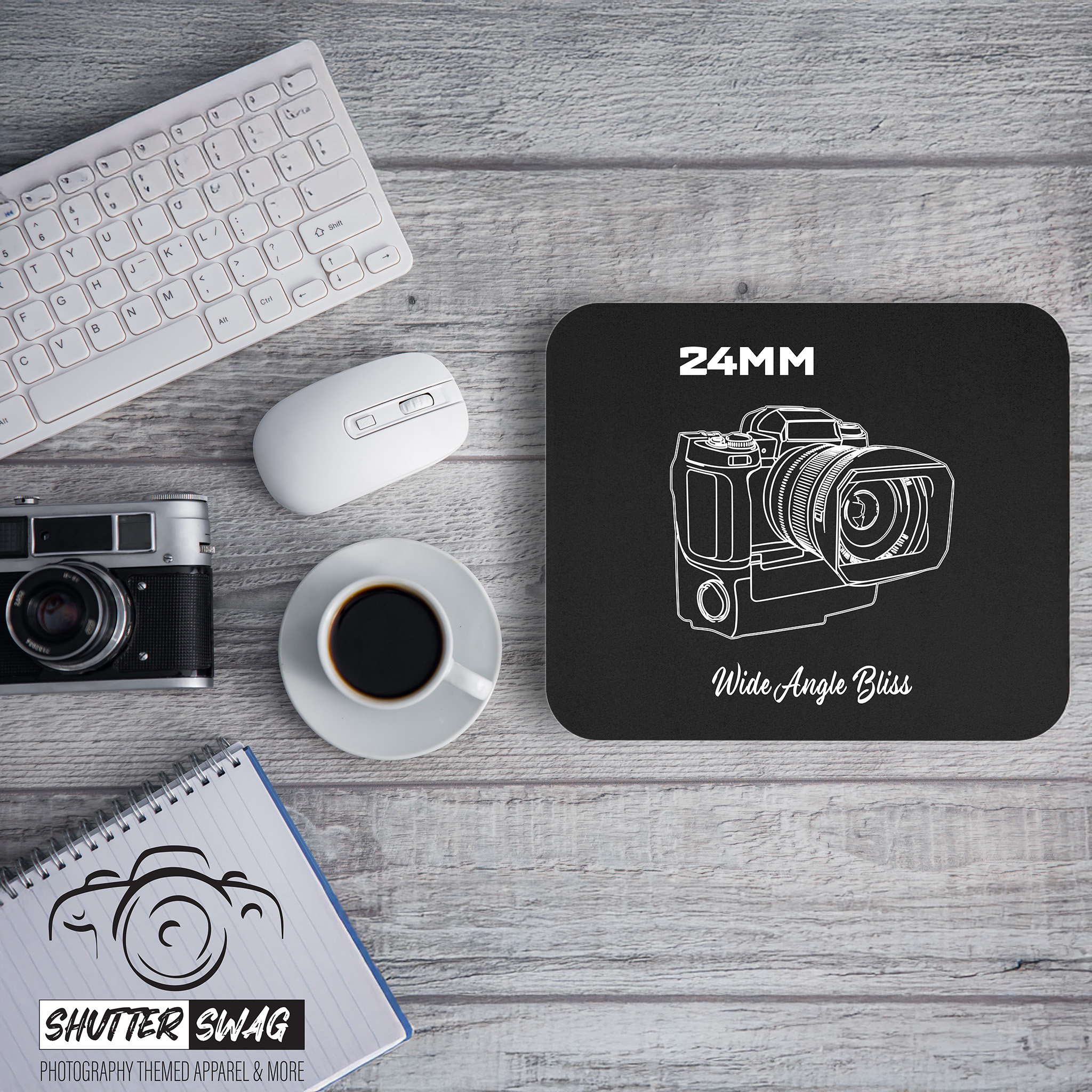 Shutter Swag Designs 24MM Lens Photography Mouse pad Design 9 x 8