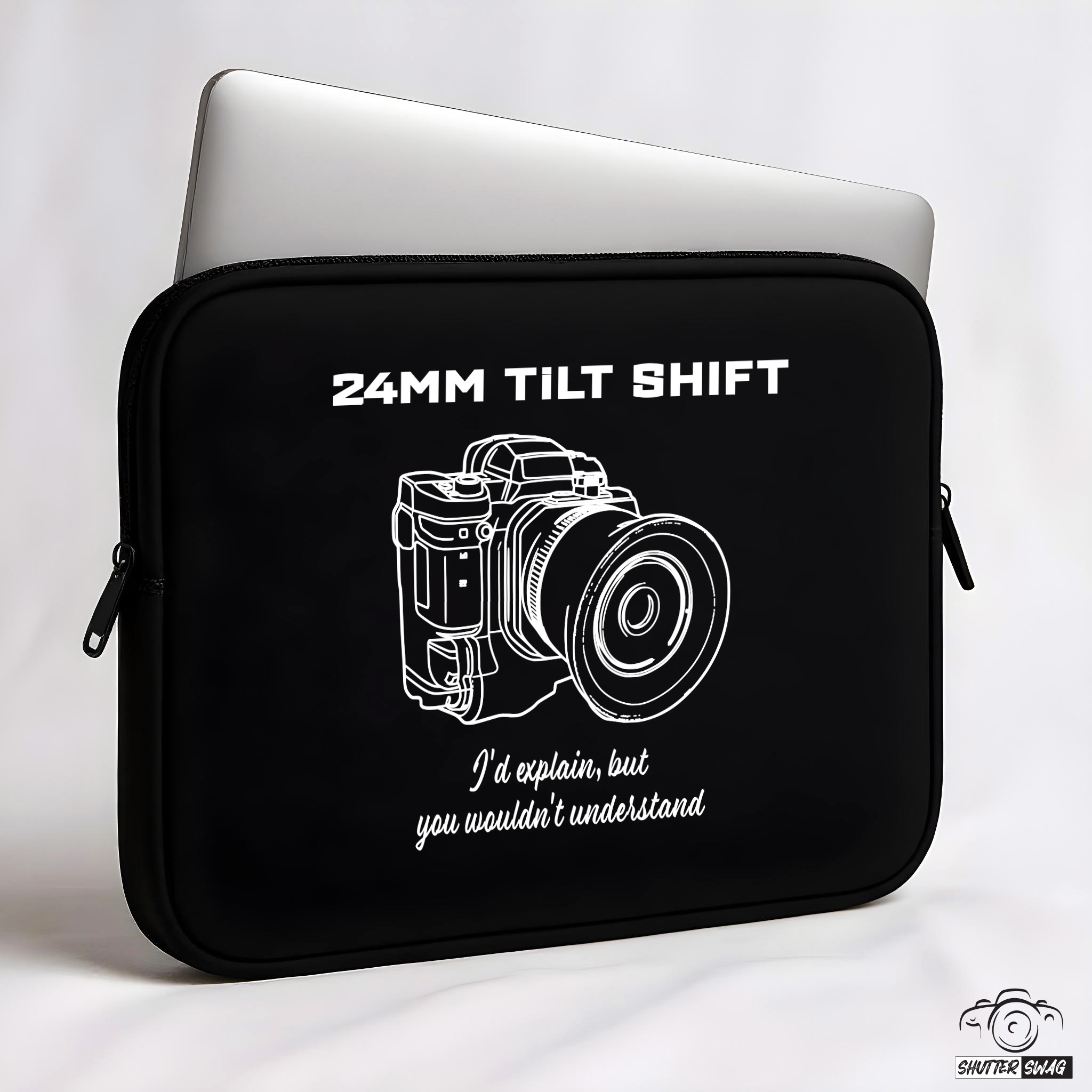 24mm Tilt Shift Camera Lens Design Laptop Sleeve, 15" or 17" - Image 5