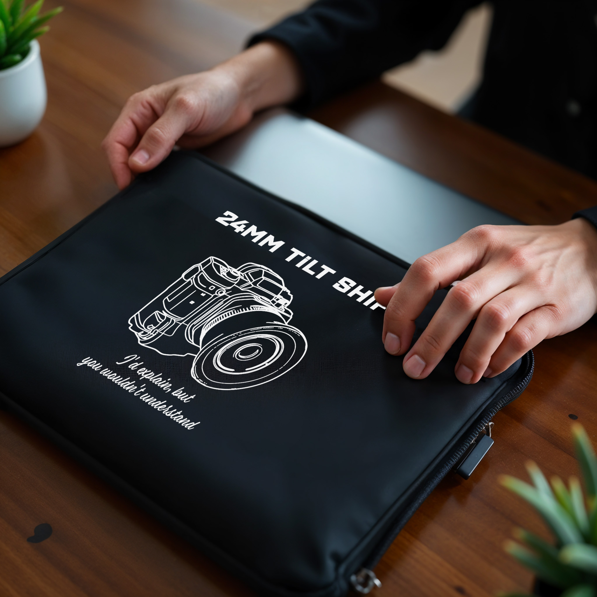24mm Tilt Shift Camera Lens Design Laptop Sleeve, 15" or 17" - Image 6