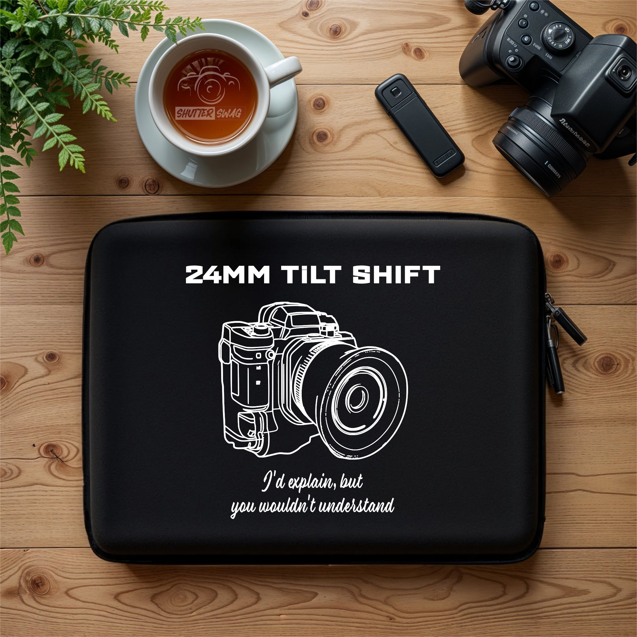 24mm Tilt Shift Camera Lens Design Laptop Sleeve, 15" or 17" - Image 4