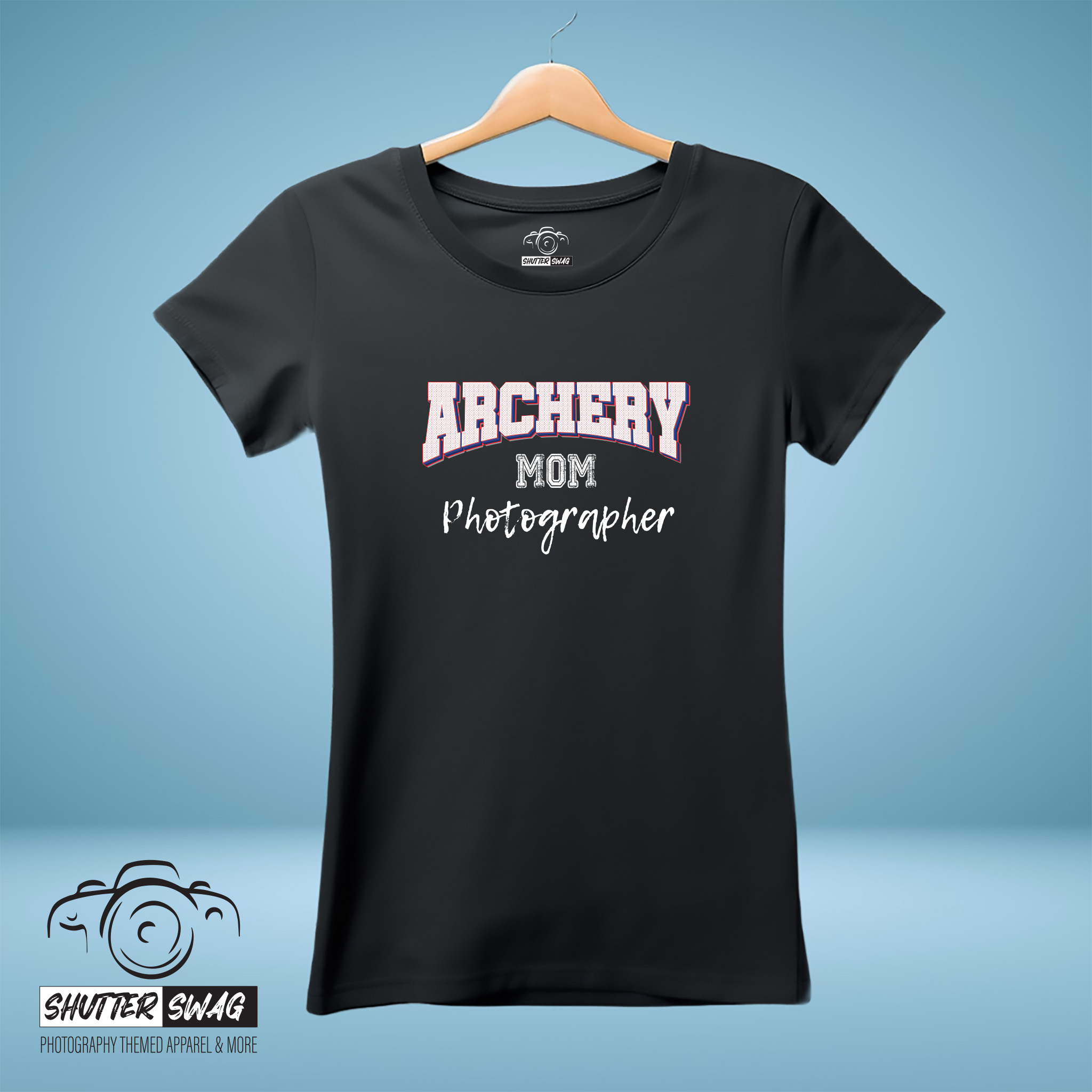 Archery Mom Photographer Cotton T-Shirt - Image 6