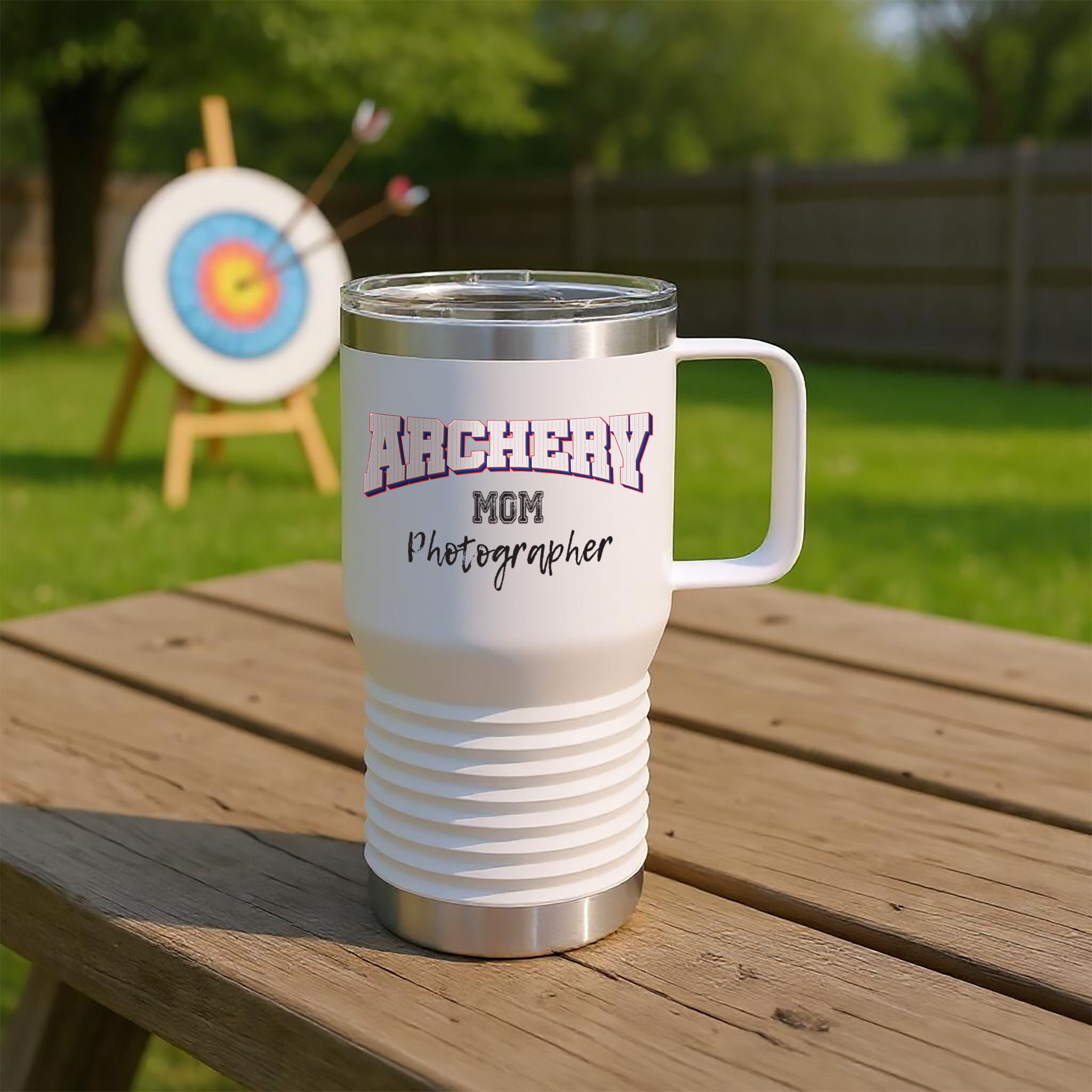 Archery Mom Photographer Insulated 20oz Travel Mug - Image 6