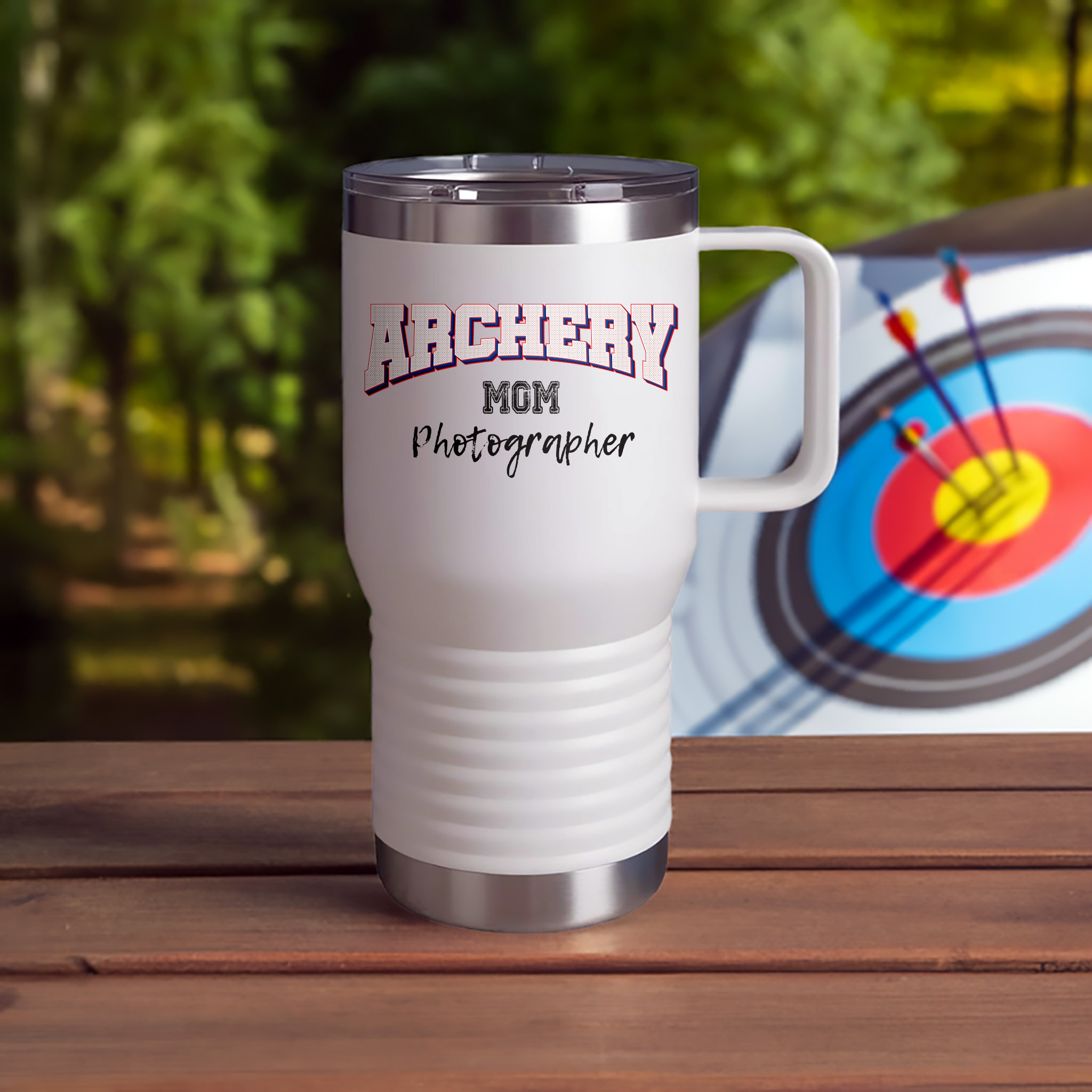 Archery Mom Photographer Insulated 20oz Travel Mug - Image 4