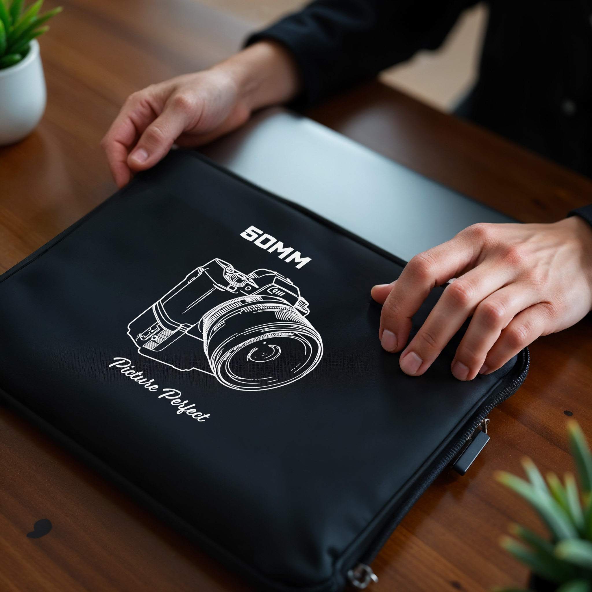 Shutter Swag Designs 50mm Camera Lens Photographer Laptop Sleeve 15 inches