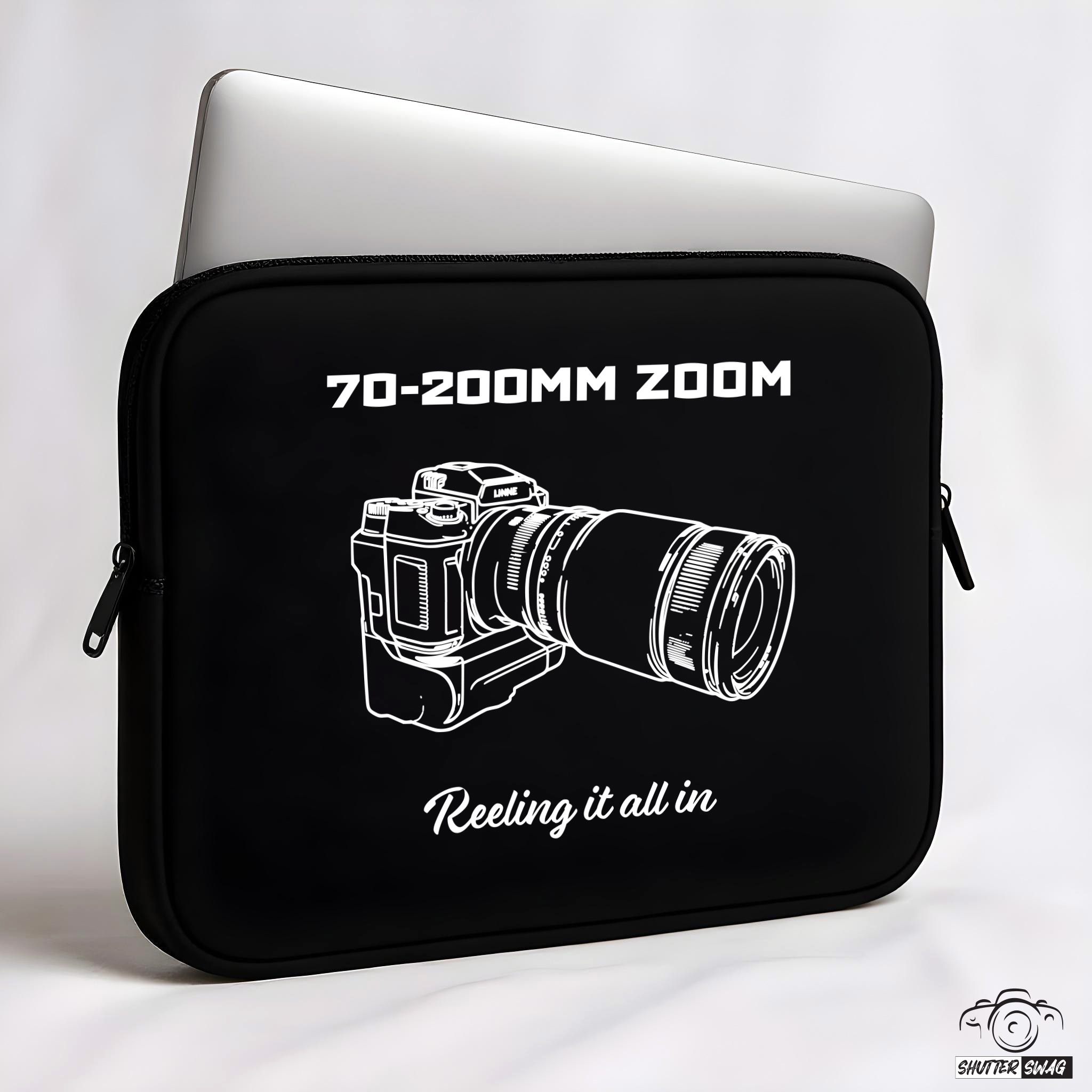 Shutter Swag Designs 70-200mm Zoom Camera Lens Photographer Laptop Sleeve 15 inches