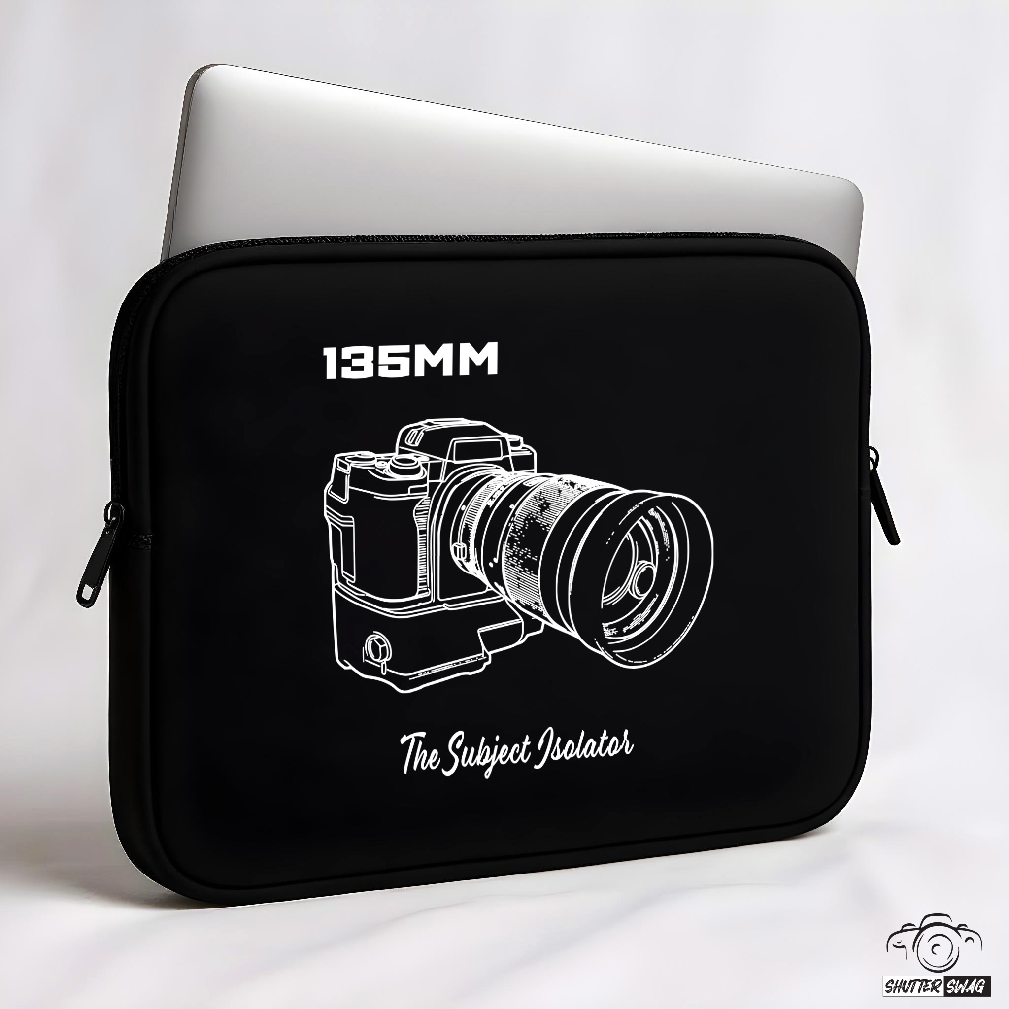 135mm Camera Lens Design Laptop Sleeve - 15", 17" - Image 4