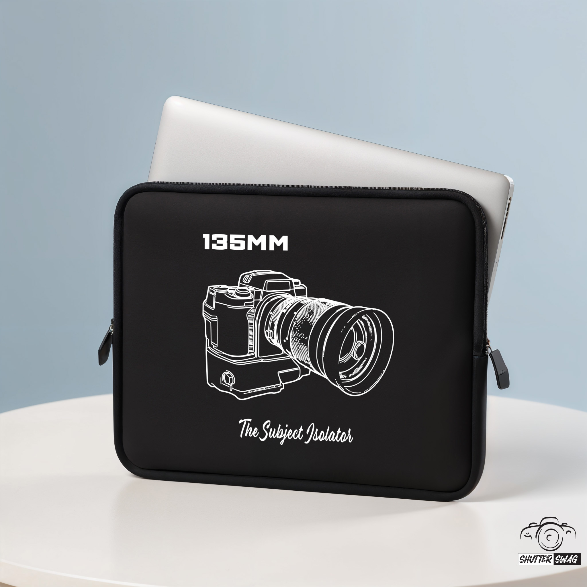 135mm Camera Lens Design Laptop Sleeve - 15", 17" - Image 2