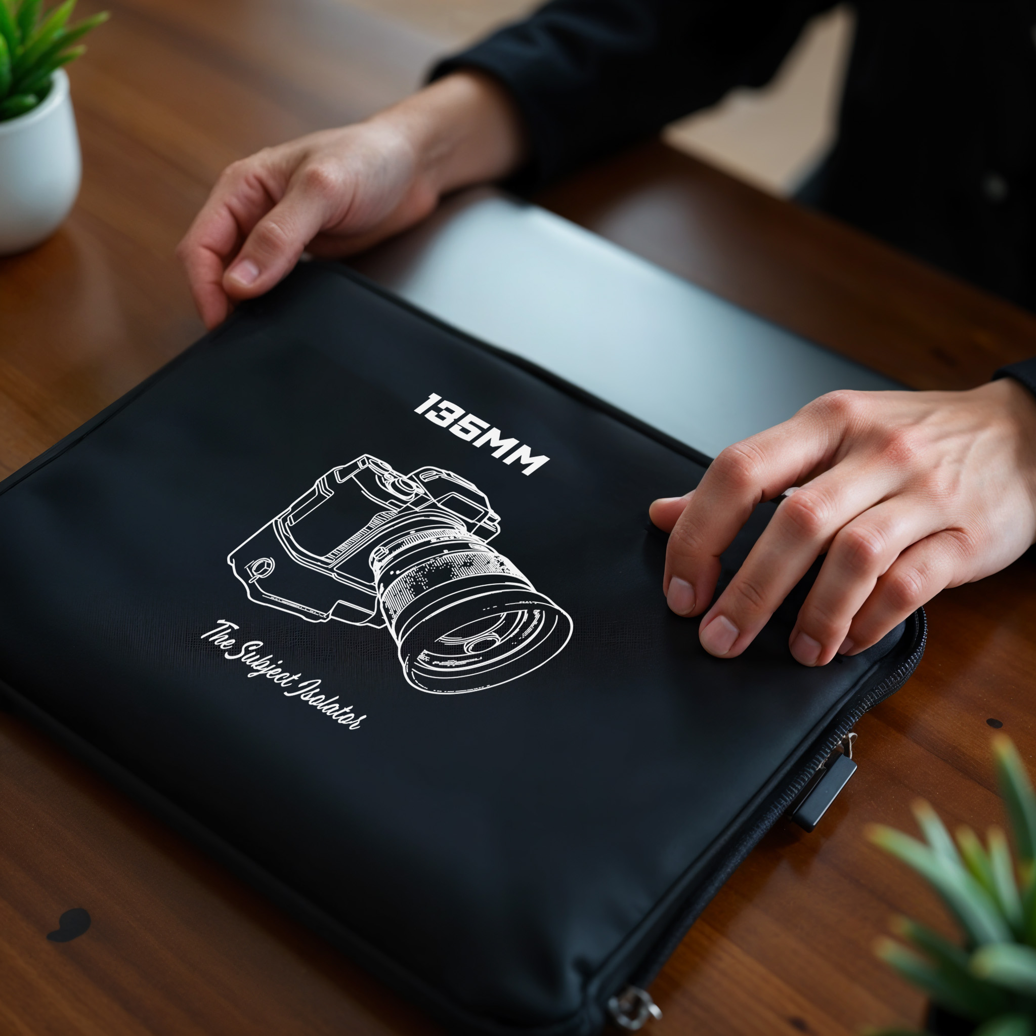 Shutter Swag Designs 135mm Camera Lens Photographer Laptop Sleeve 15 inches