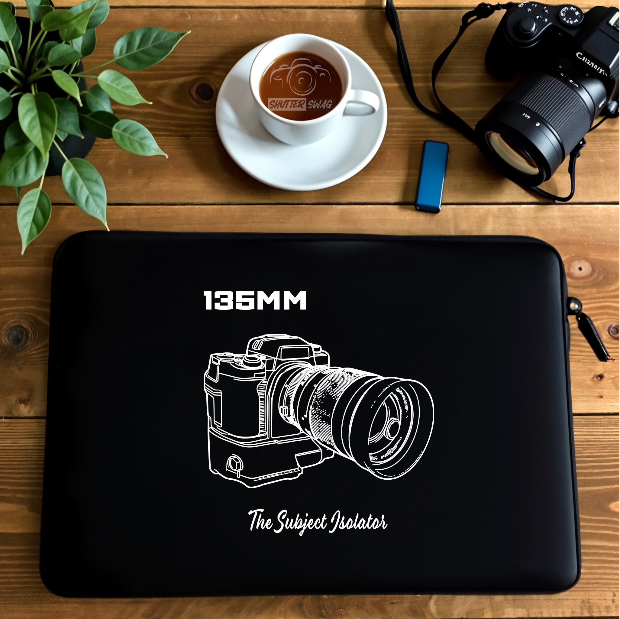 Shutter Swag Designs 135mm Camera Lens Photographer Laptop Sleeve 17 inches