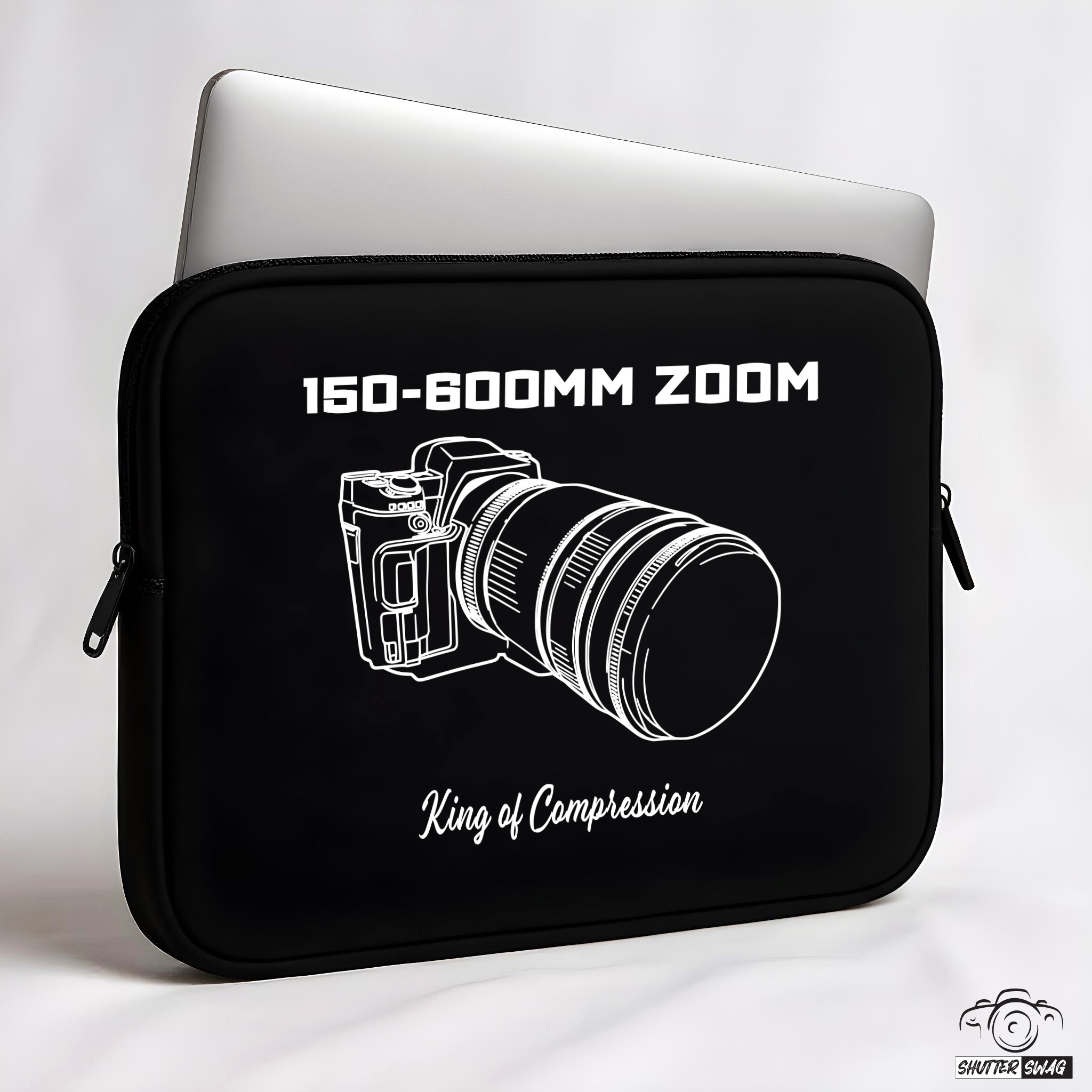 Shutter Swag Designs 150-600mm Zoom Camera Lens Photographer Laptop Sleeve 15 inches