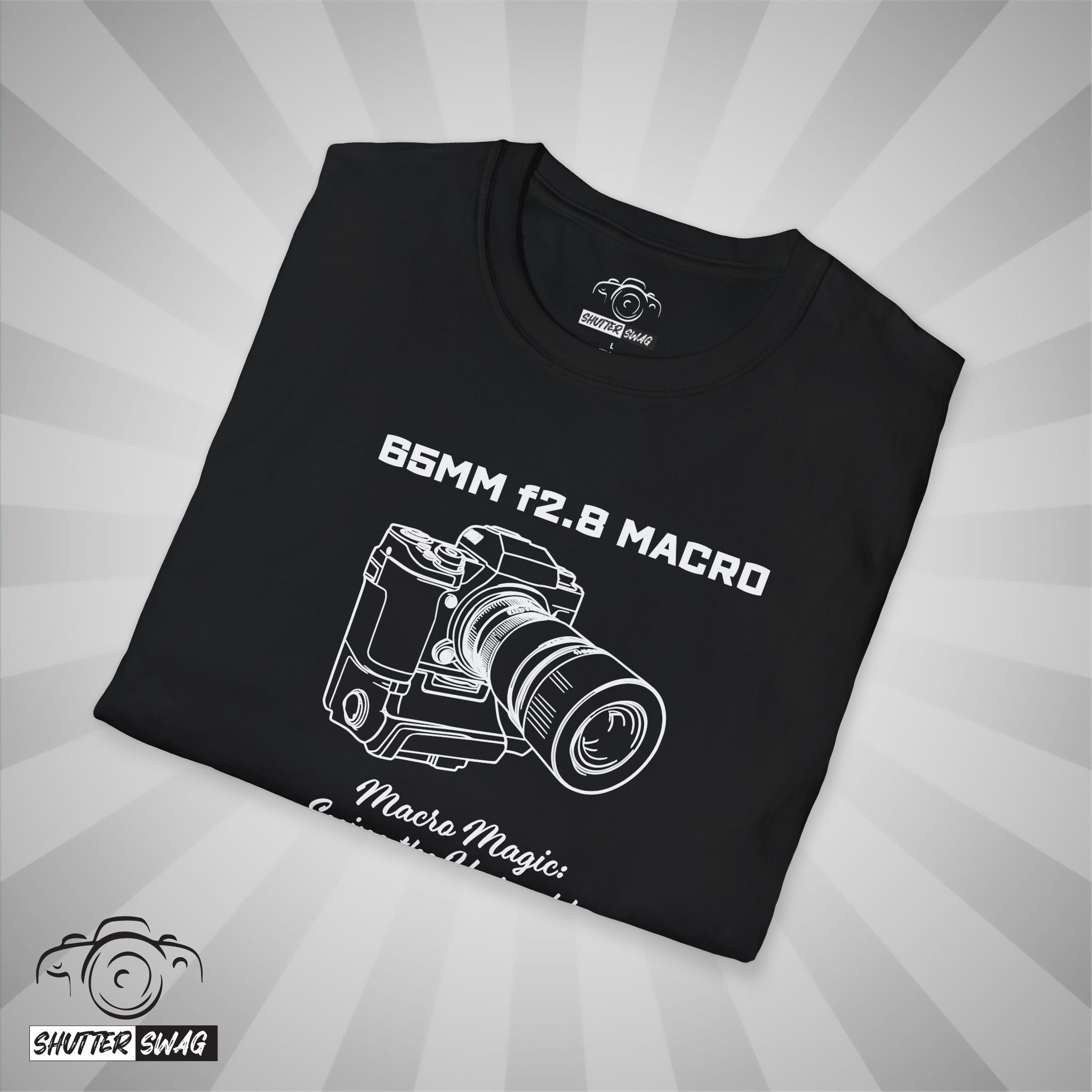 65mm f2.8 Macro Camera Lens T-Shirt - Macro Magic 100% Cotton Tee - Image 4