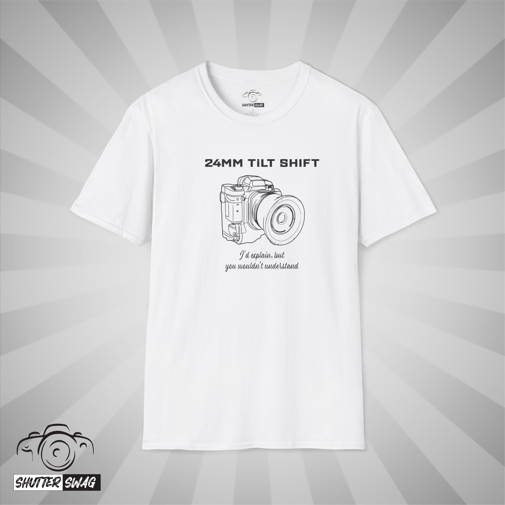 24mm Tilt Shift Camera Lens T-Shirt - Image 7