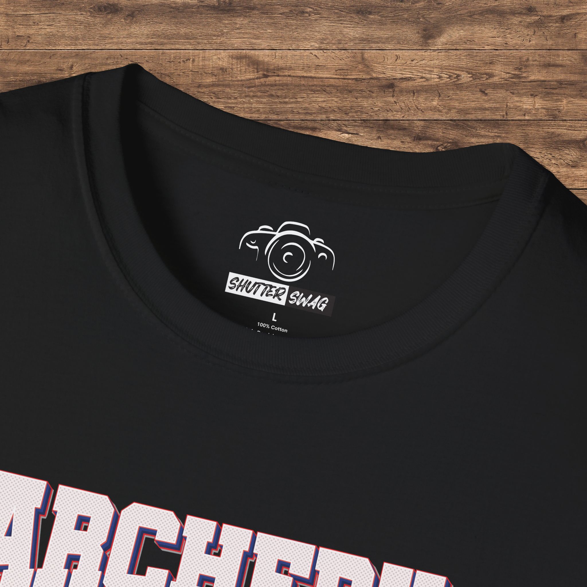 Archery Mom Photographer Cotton T-Shirt - Image 5