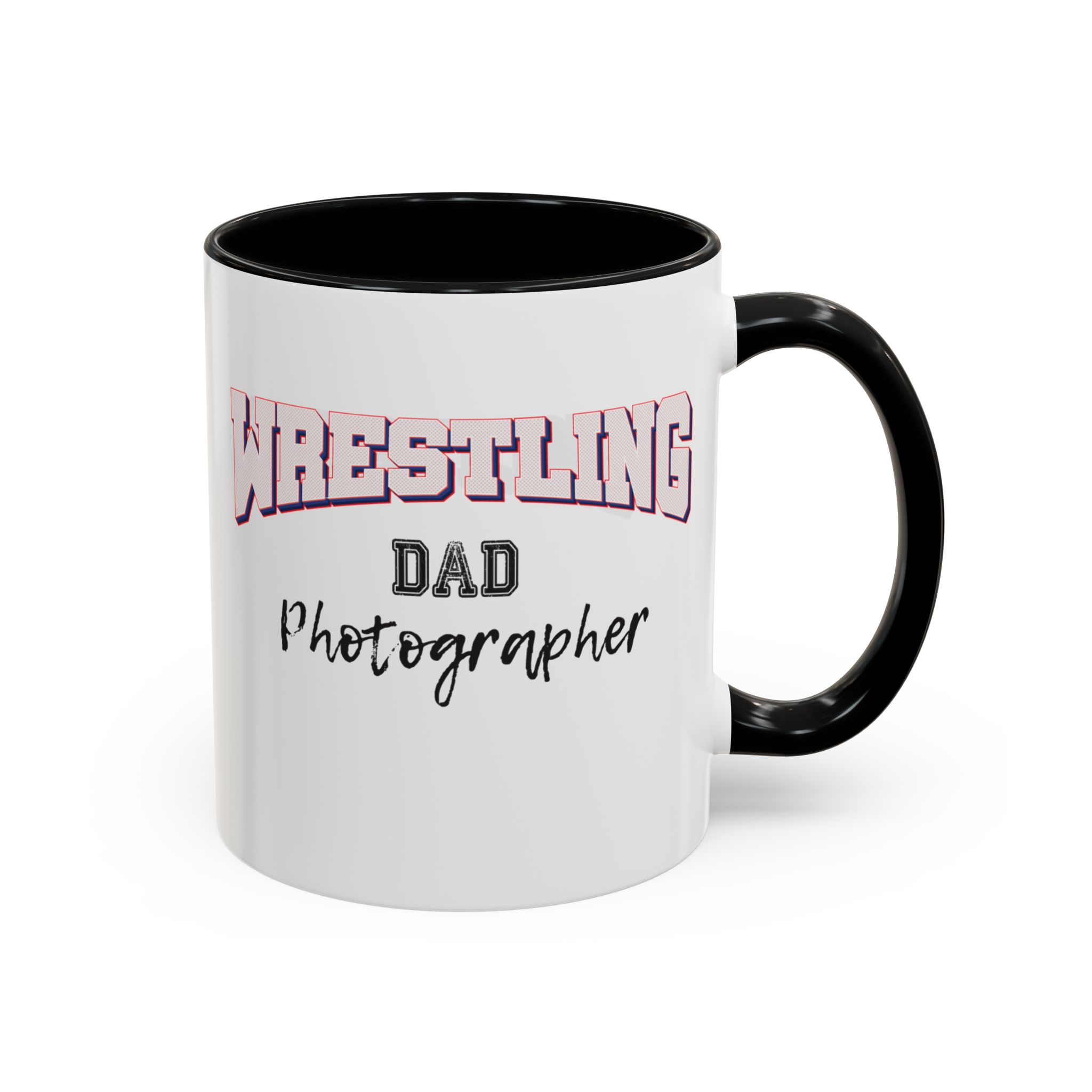 Shutter Swag Designs Wrestling Dad Photographers Accent Coffee Mug