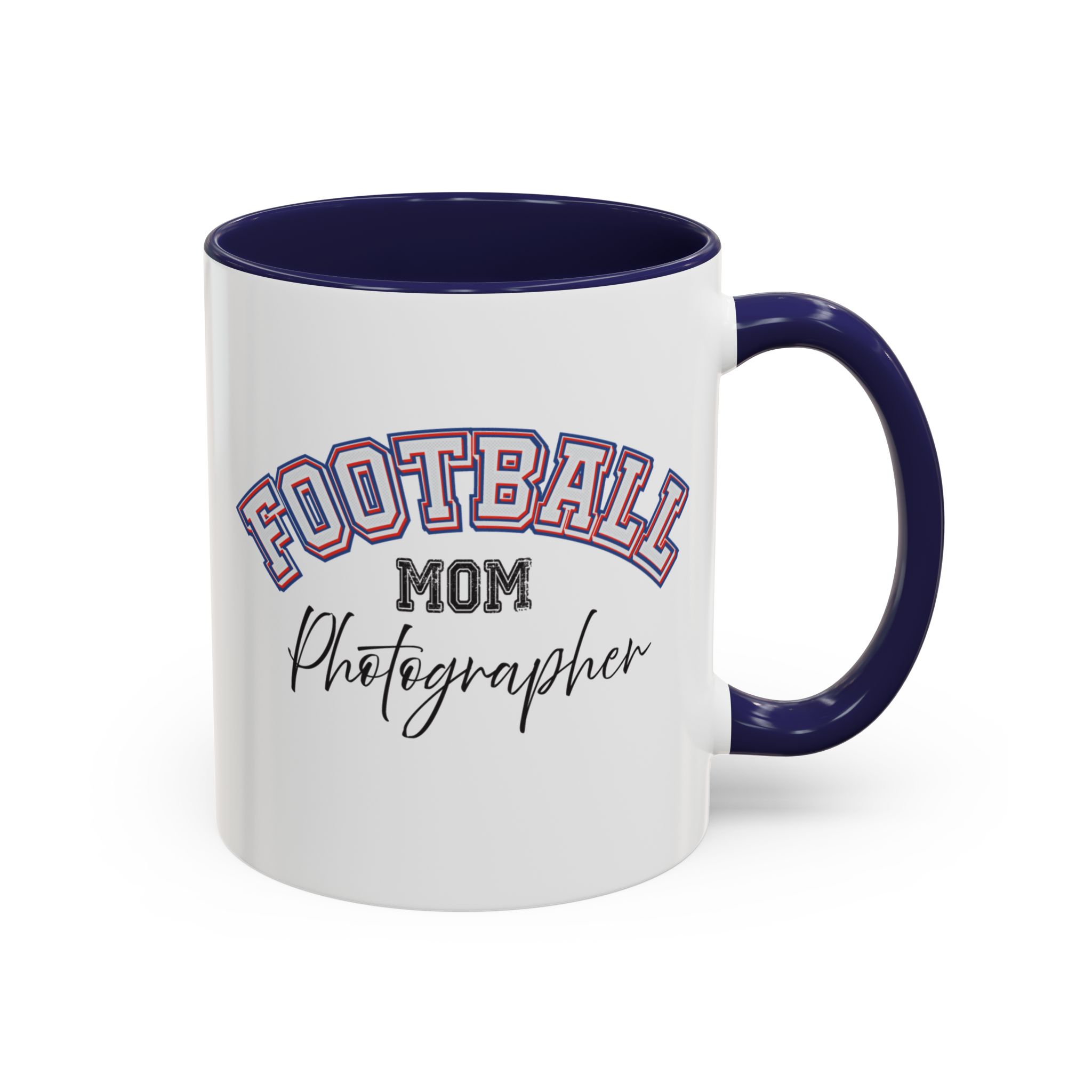 Football Mom Photographer Accent Coffee Mug 11oz, 15oz - Image 10