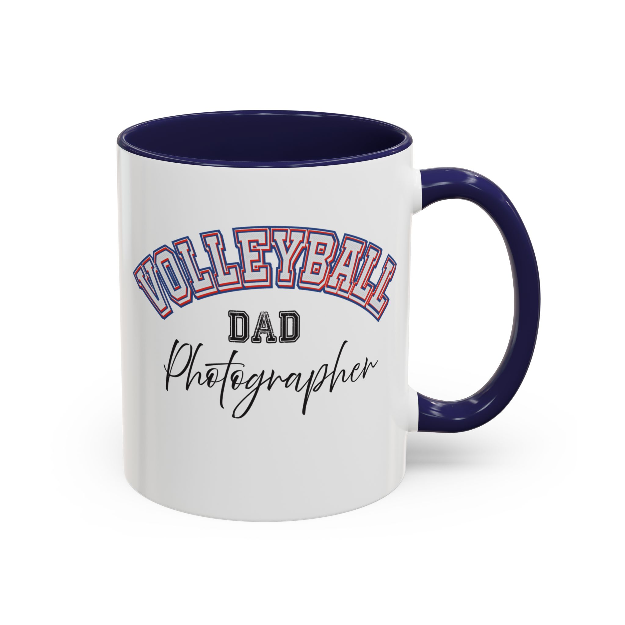 Shutter Swag Designs Volleyball Dad Photographer Accent Mug