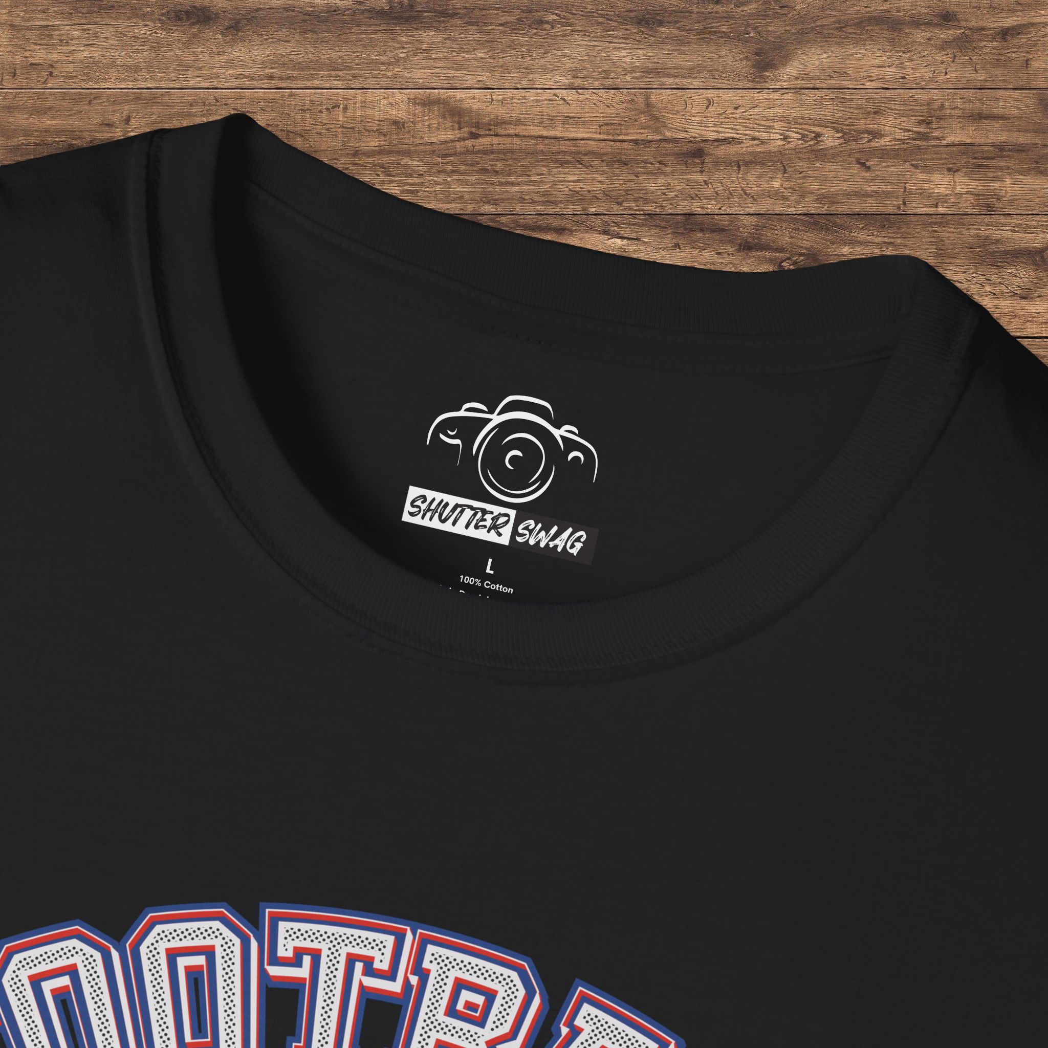 15470801782599537831_2048_custom.jpeg Shutter Swag Designs Football Mom Photographer Softstyle Cotton T-Shirt