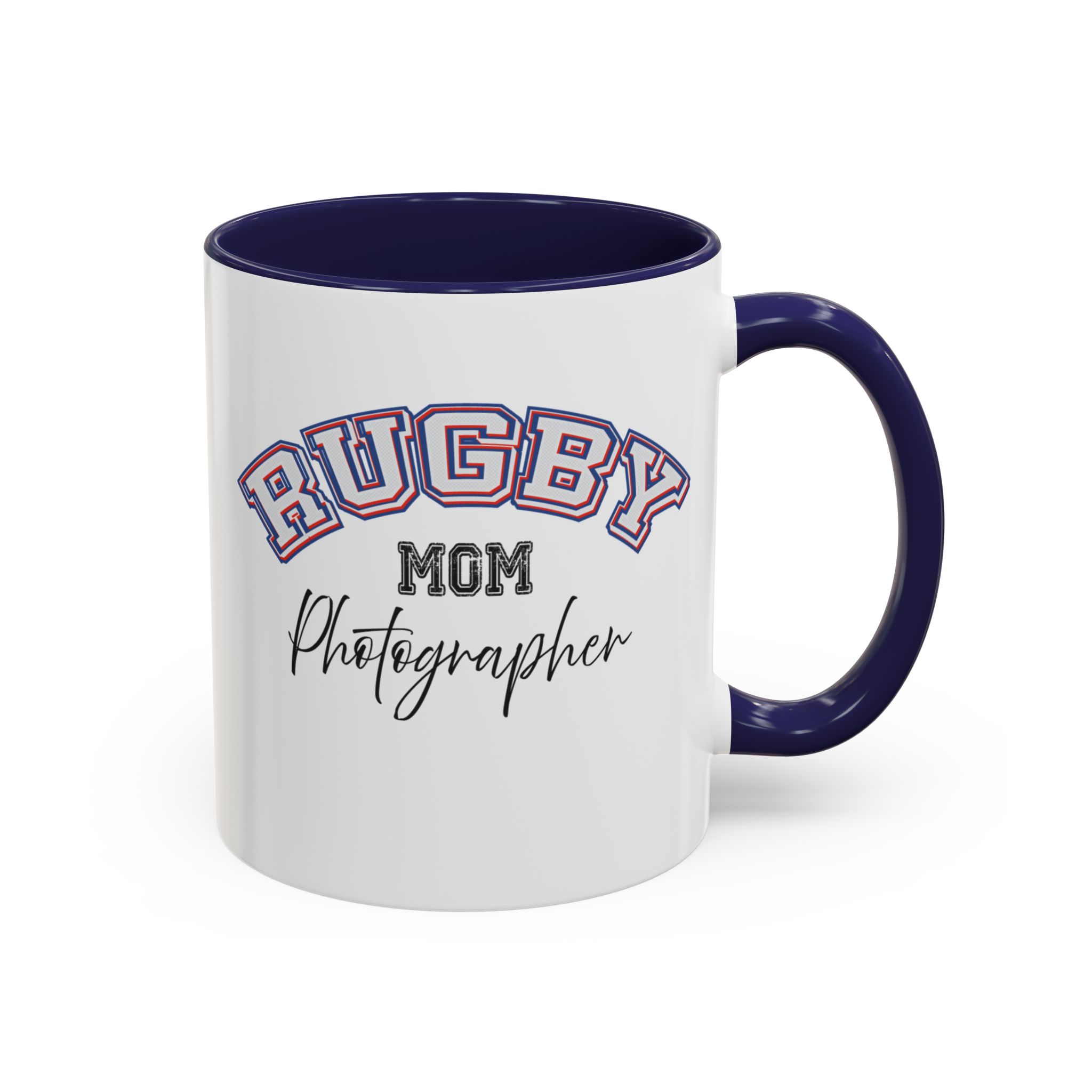 Rugby Mom Photographer Accent Coffee Mug 11oz, 15oz - Image 10