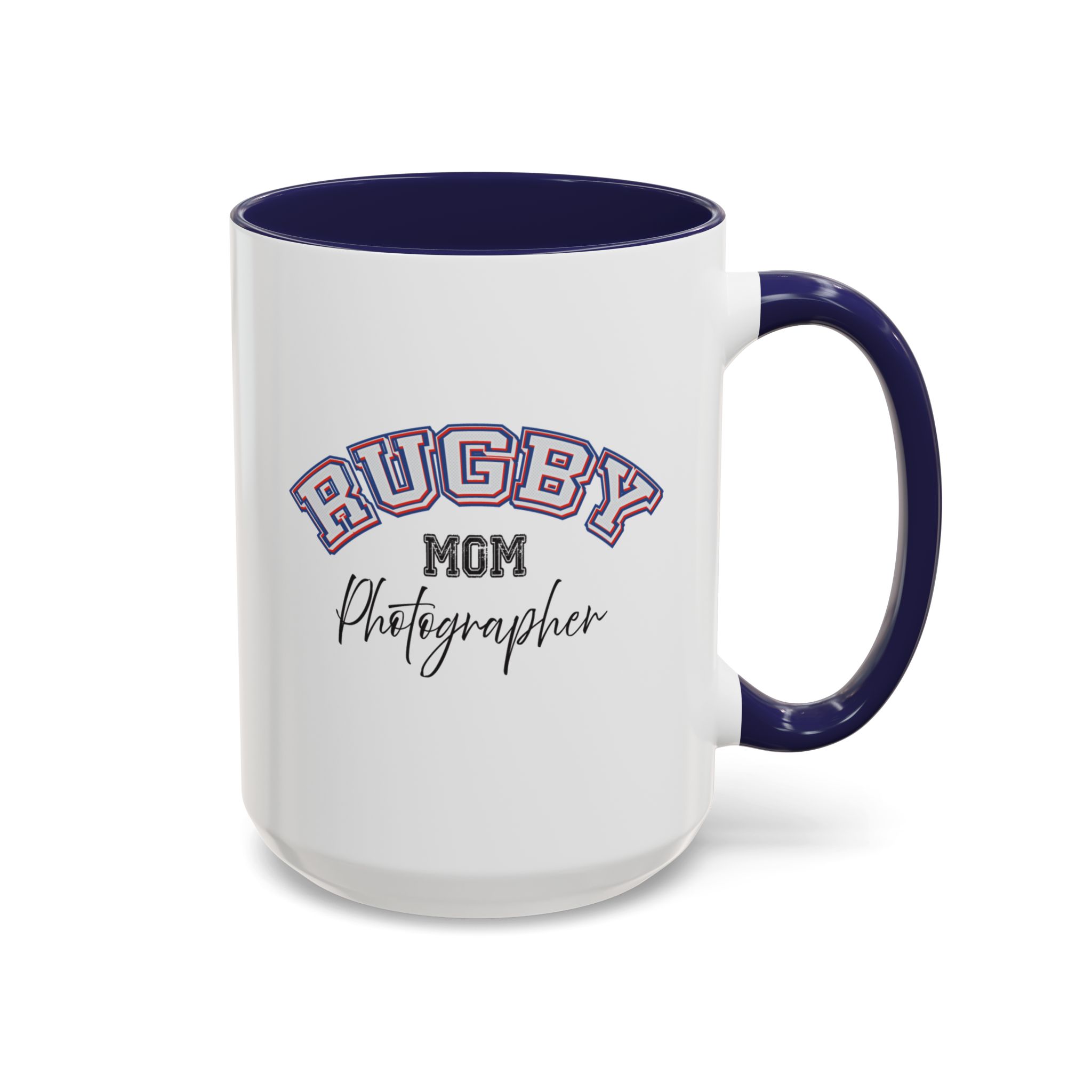 Rugby Mom Photographer Accent Coffee Mug 11oz, 15oz - Image 11