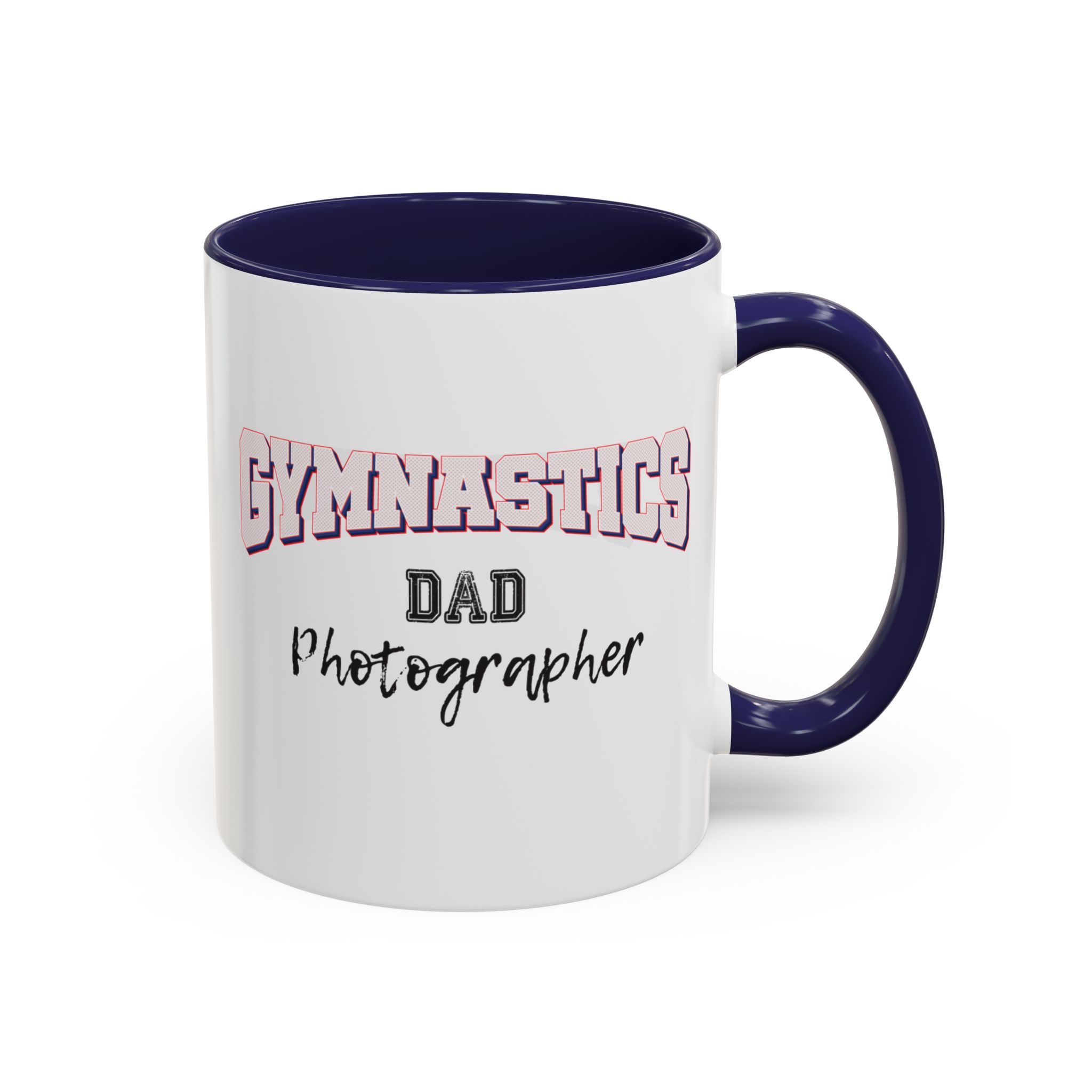 Gymnastics Dad Photographer Accent Coffee Mug 11oz, 15oz - Image 10