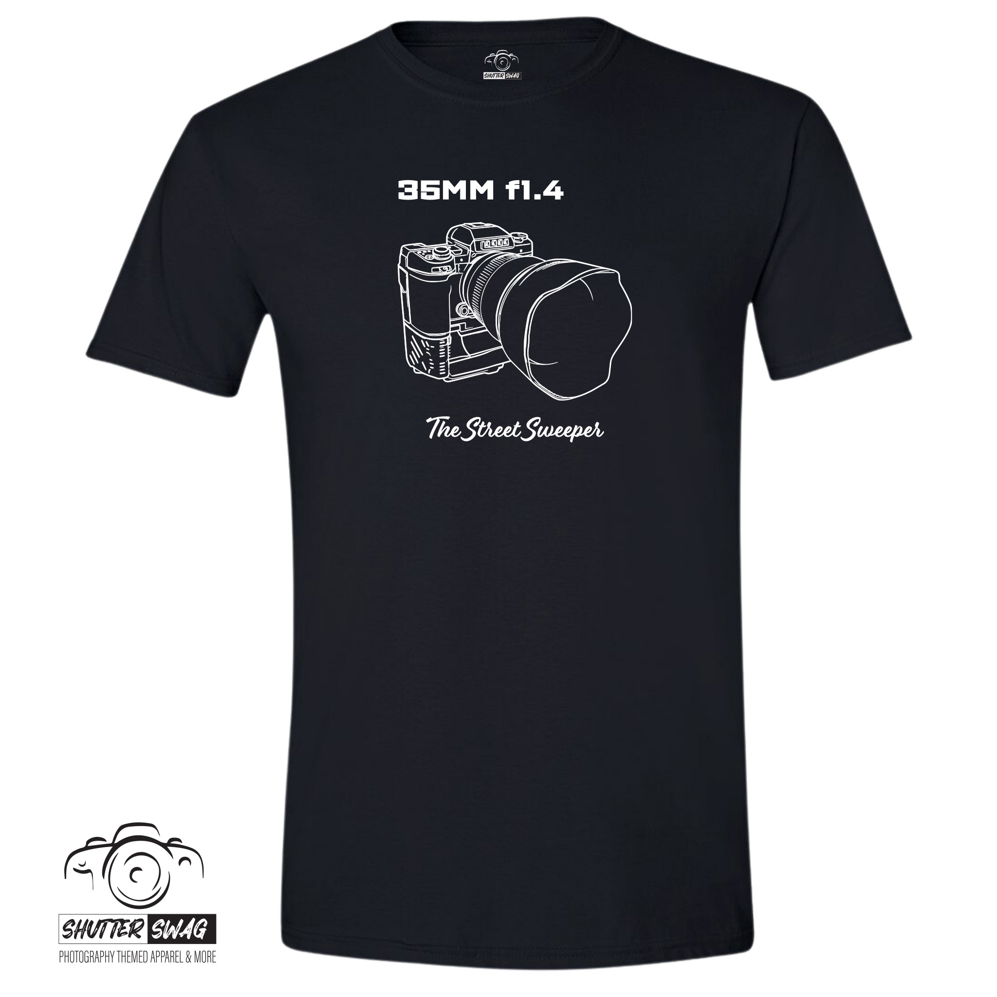 Shutter Swag Designs 35mm f1.4 Camera Lens T-shirt