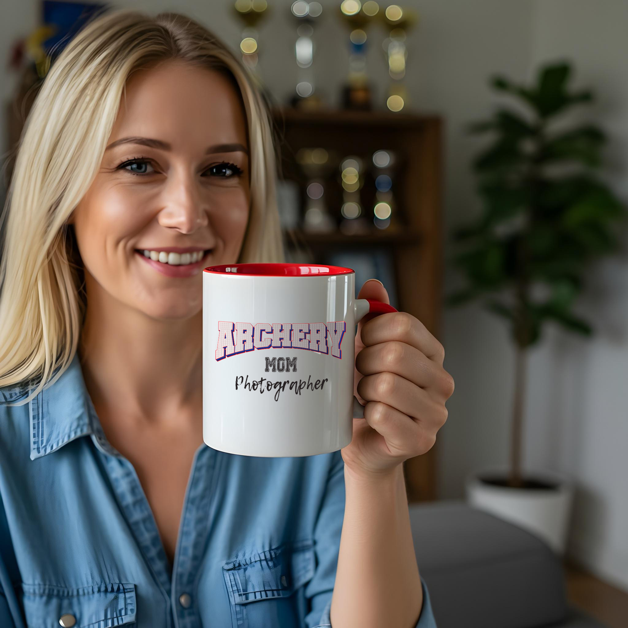 Shutter Swag Designs Archery Mom Photographer Accent Coffee Mug