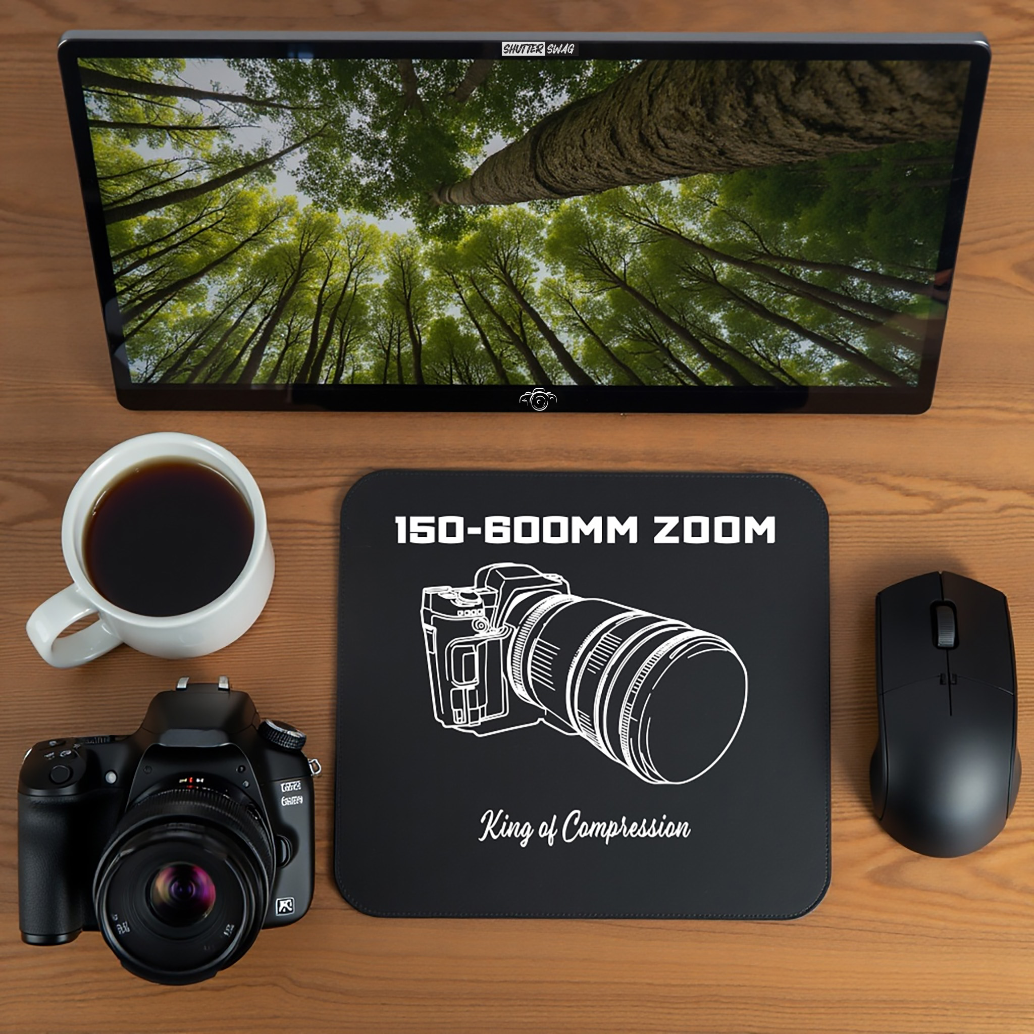 Shutter Swag Designs 150-600mm Zoom Camera Lens Photographer Mouse Pad