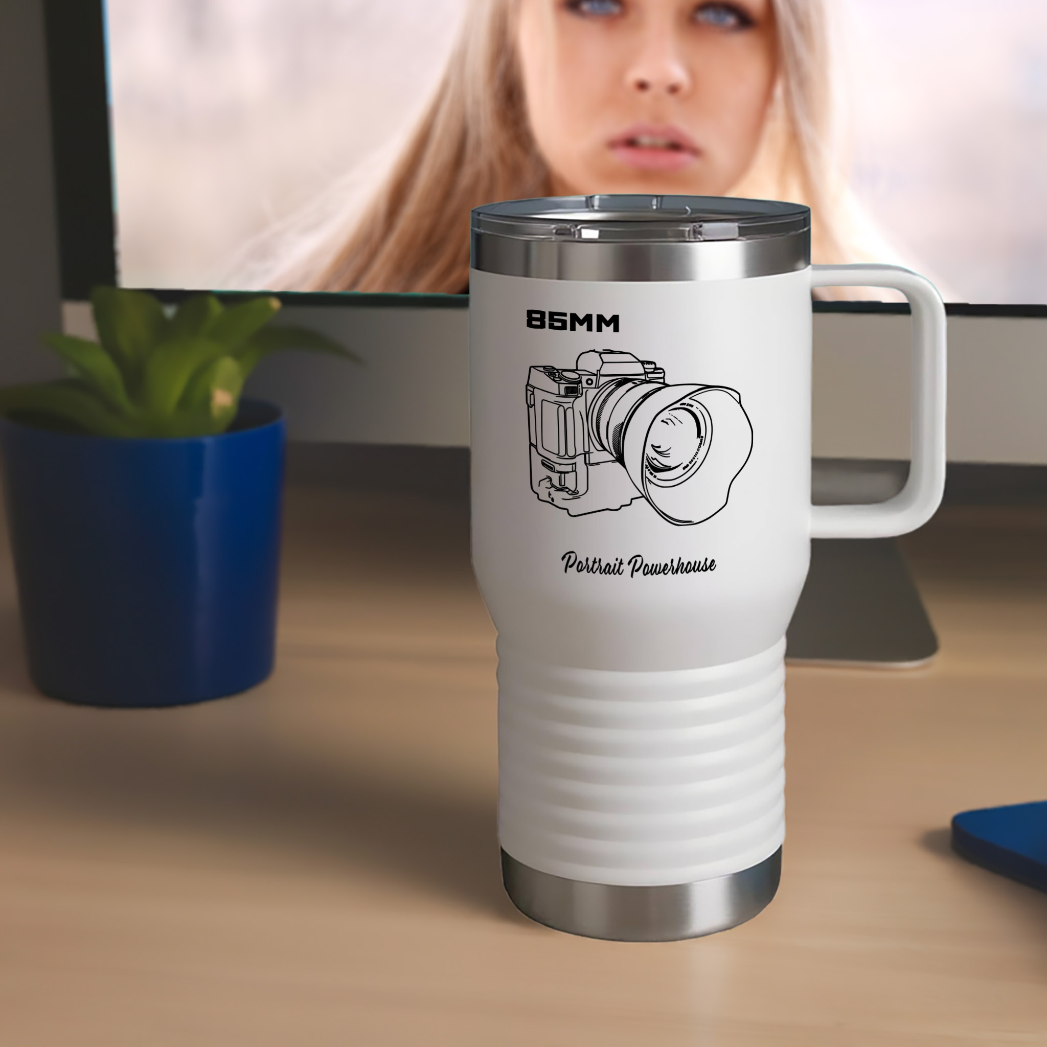 20250701023427-1f05623e-85fd-692c-a5a3-66a476b6d8d3.jpg Shutter Swag Designs 85mm Camera Lens Photography Insulated Travel Mug 20oz White
