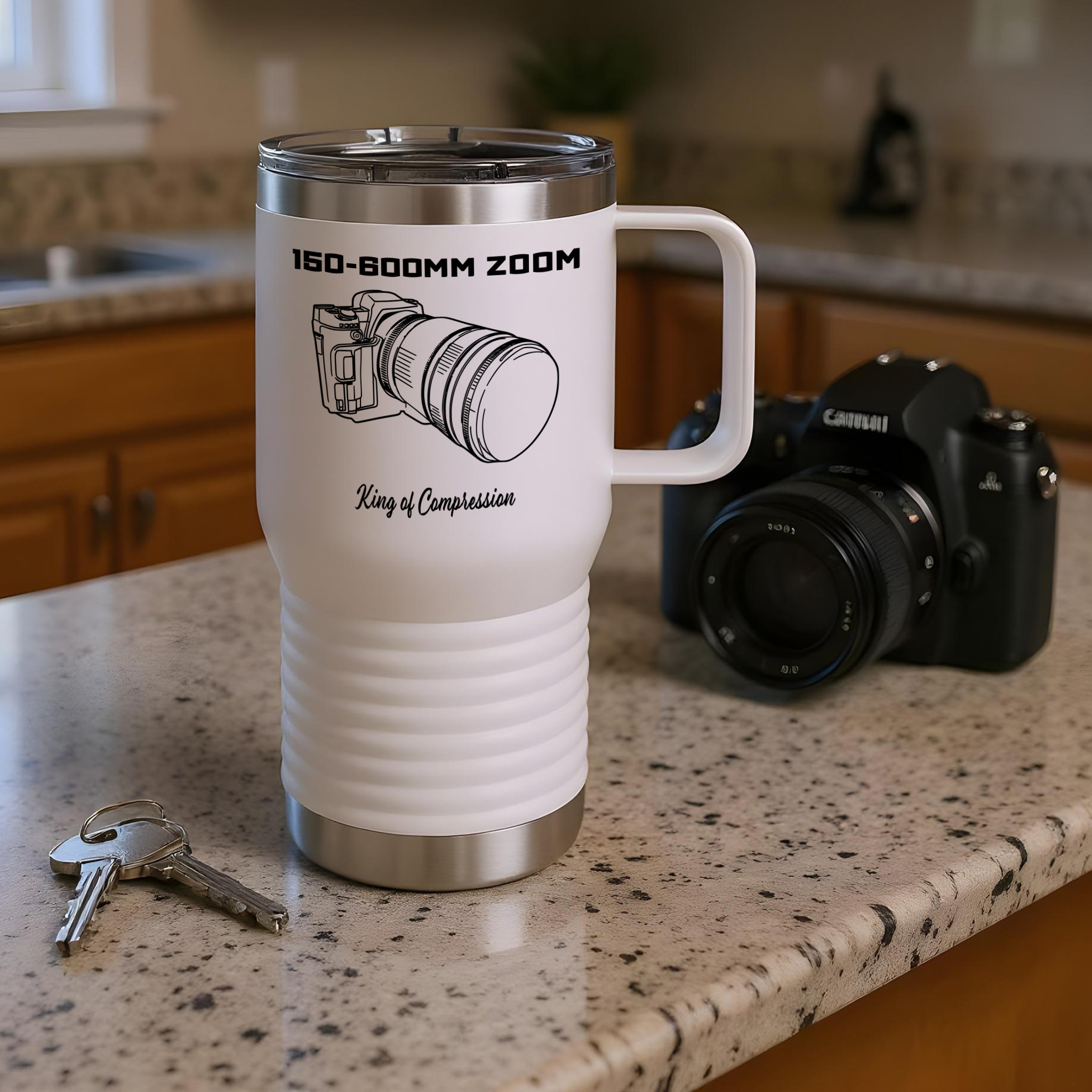 Shutter Swag Designs 150-600mm Camera Lens Photography Insulated Travel Mug 20oz