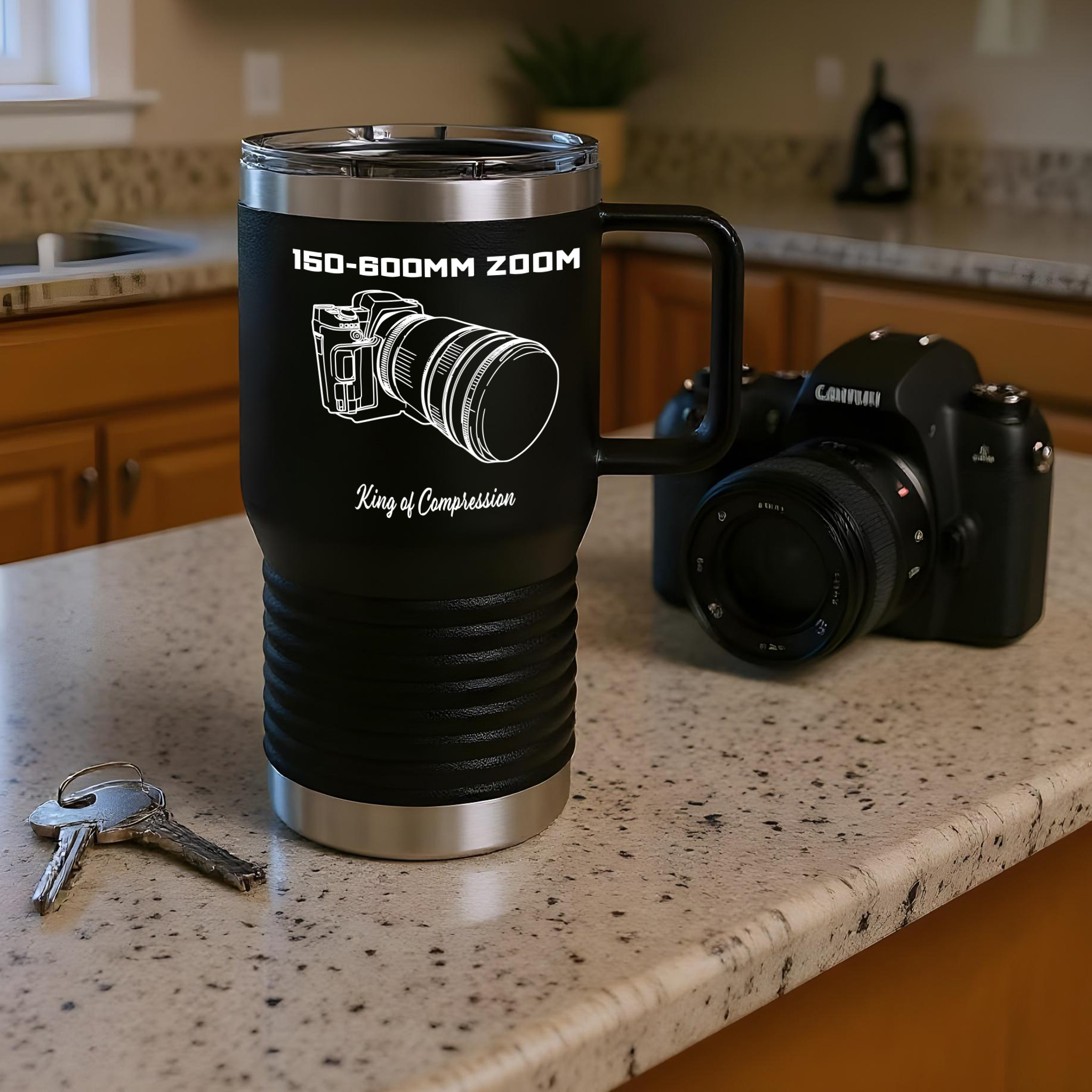 Shutter Swag Designs 150-600mm Camera Lens Photography Insulated Travel Mug 20oz