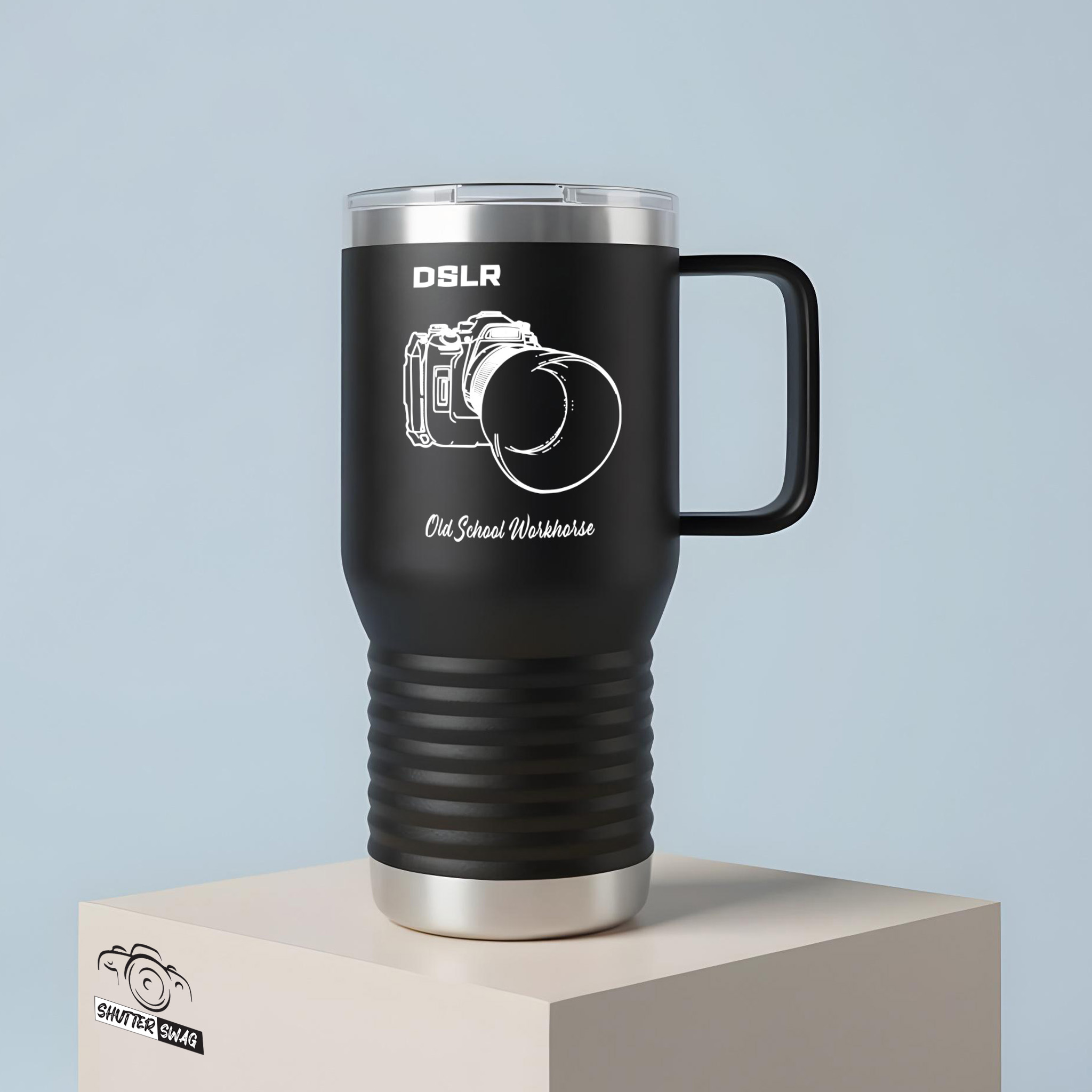 Shutter Swag Designs DSLR Camera Body Photography Insulated Travel Mug 20oz