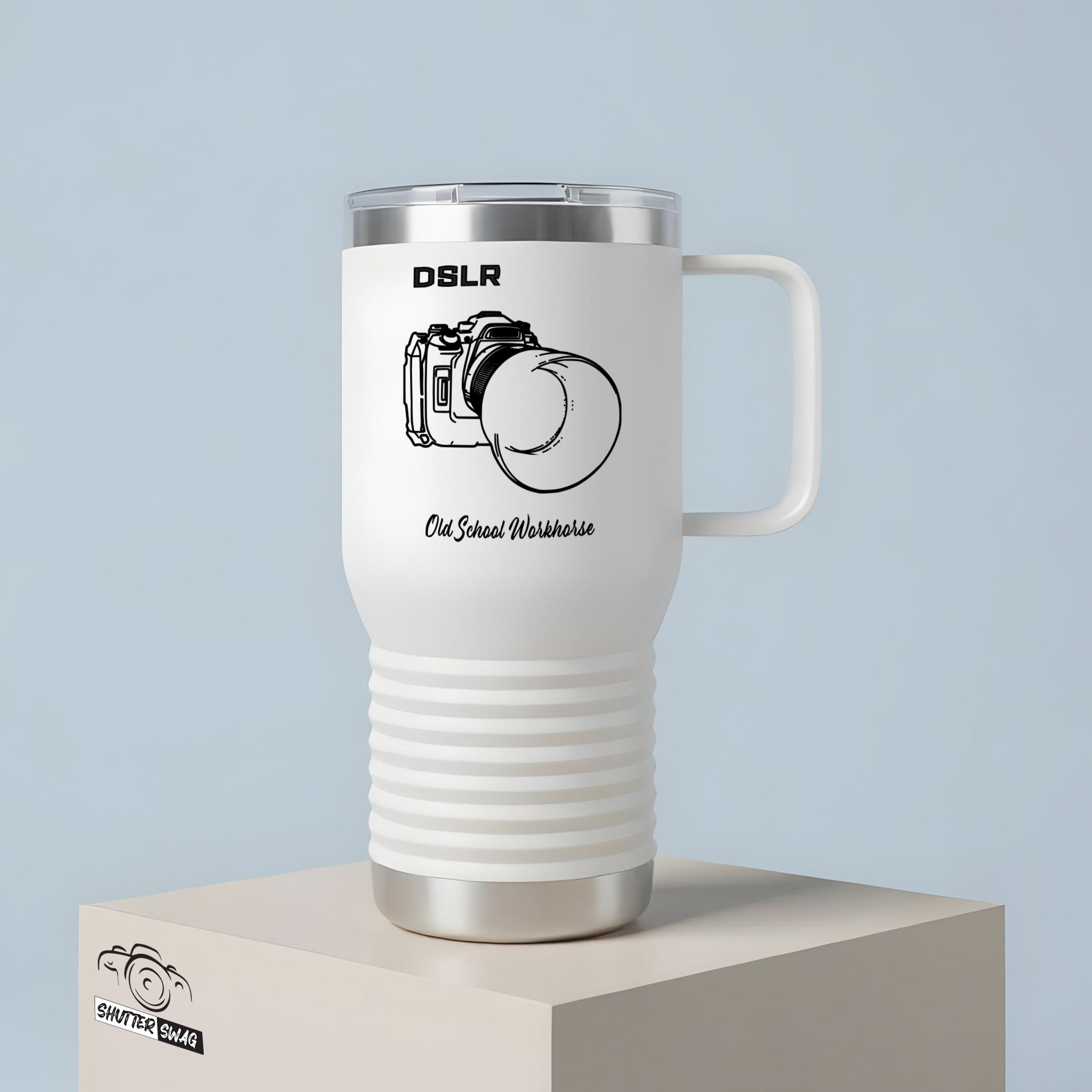Shutter Swag Designs DSLR Camera Body Photography Insulated Travel Mug 20oz
