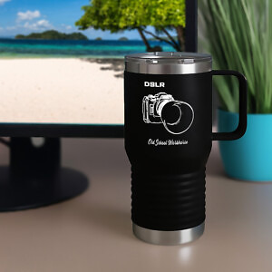 Shutter Swag Designs DSLR Camera Body Photography Insulated Travel Mug 20oz
