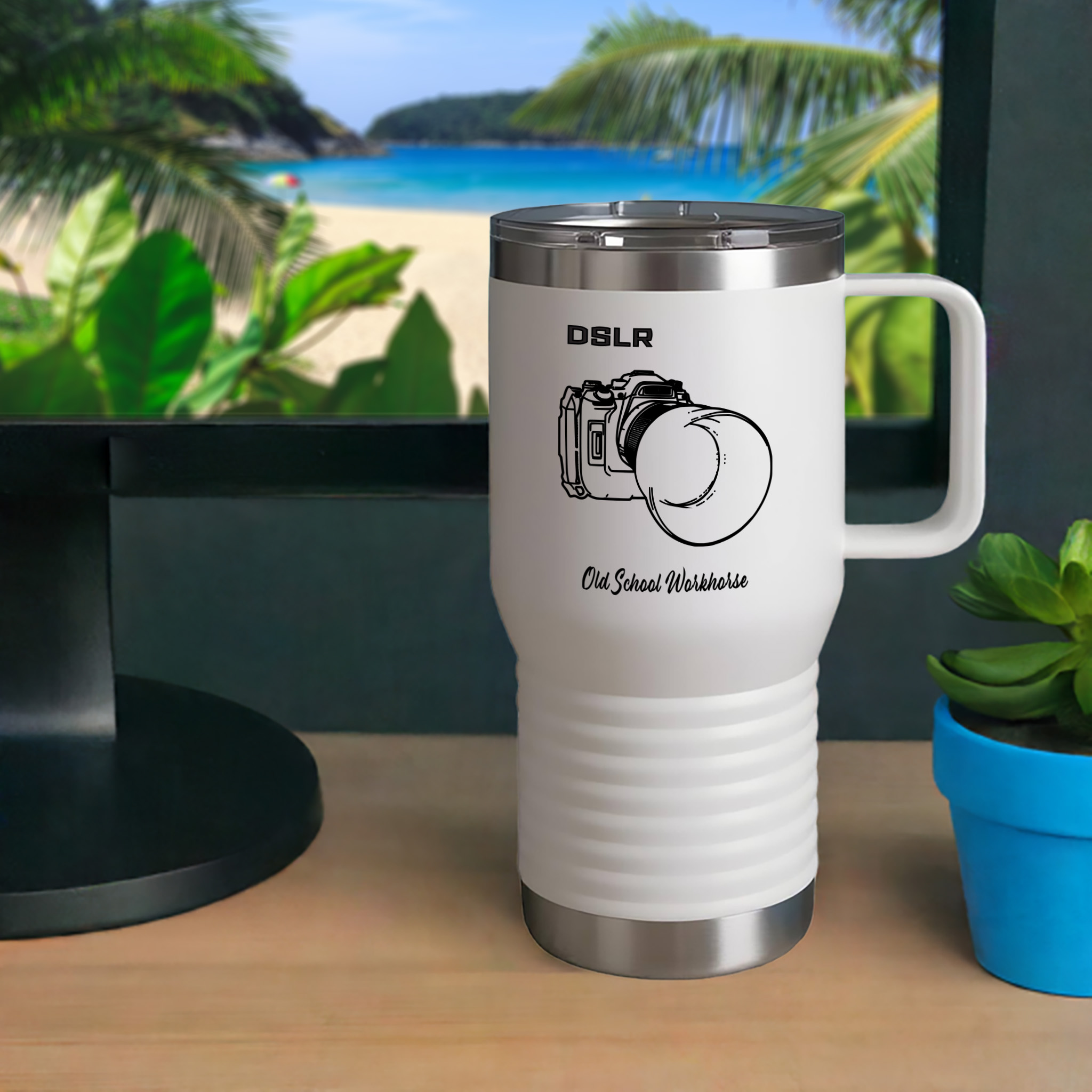 Shutter Swag Designs DSLR Camera Body Photography Insulated Travel Mug 20oz