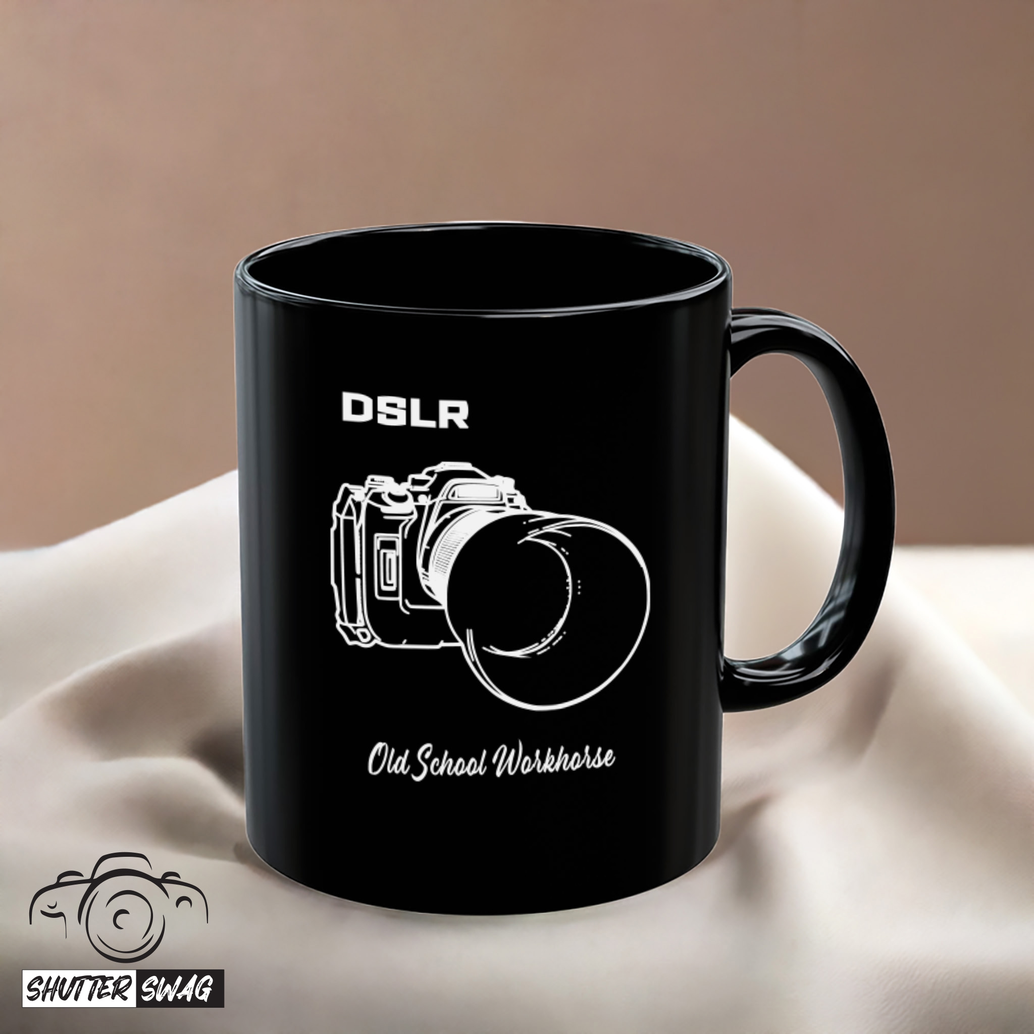 Shutter Swag Designs DSLR Camera Body Photography Black Coffee Mug