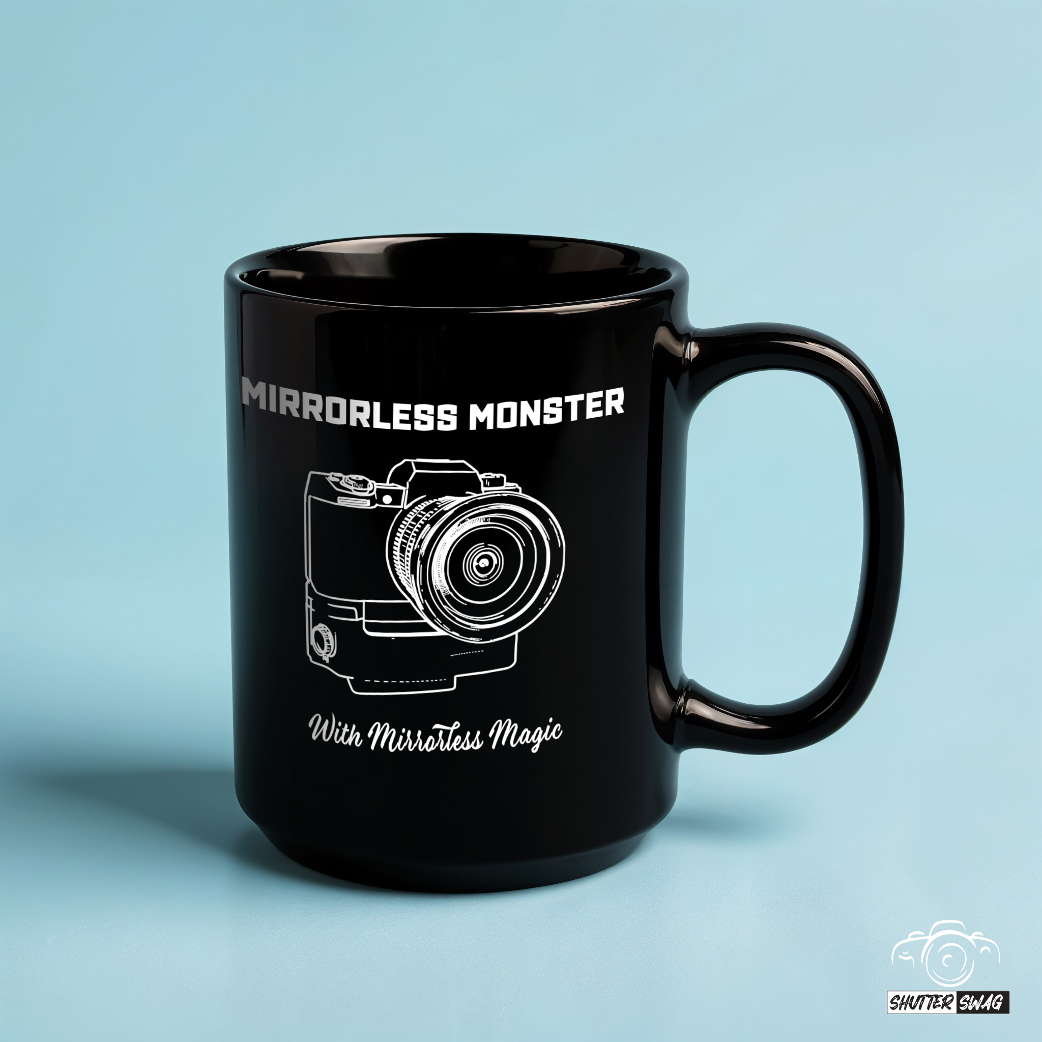 Shutter Swag Designs Mirrorless Camera Body Photography Black Coffee Mug