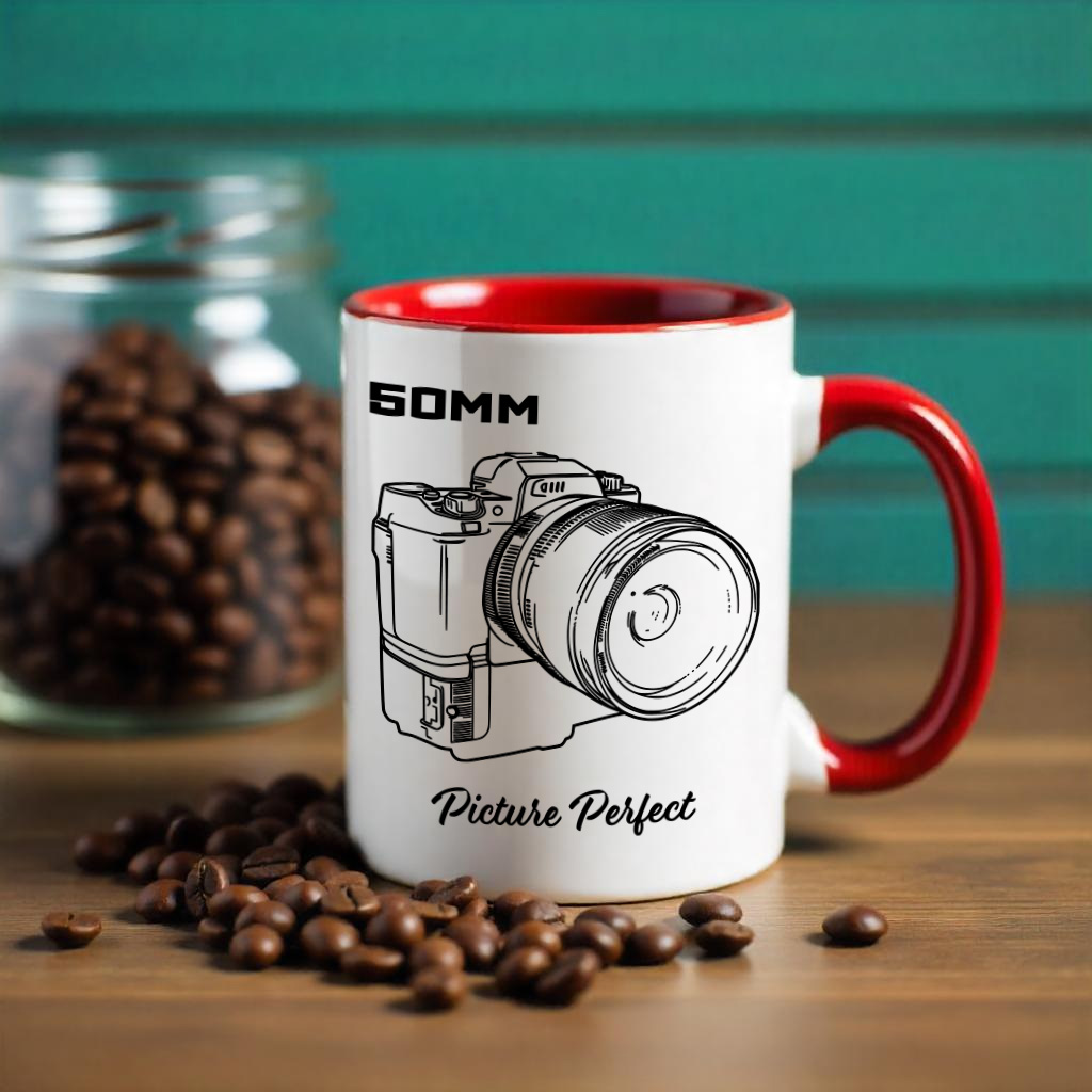 Shutter Swag Designs 50mm Camera Lens Accent Mug