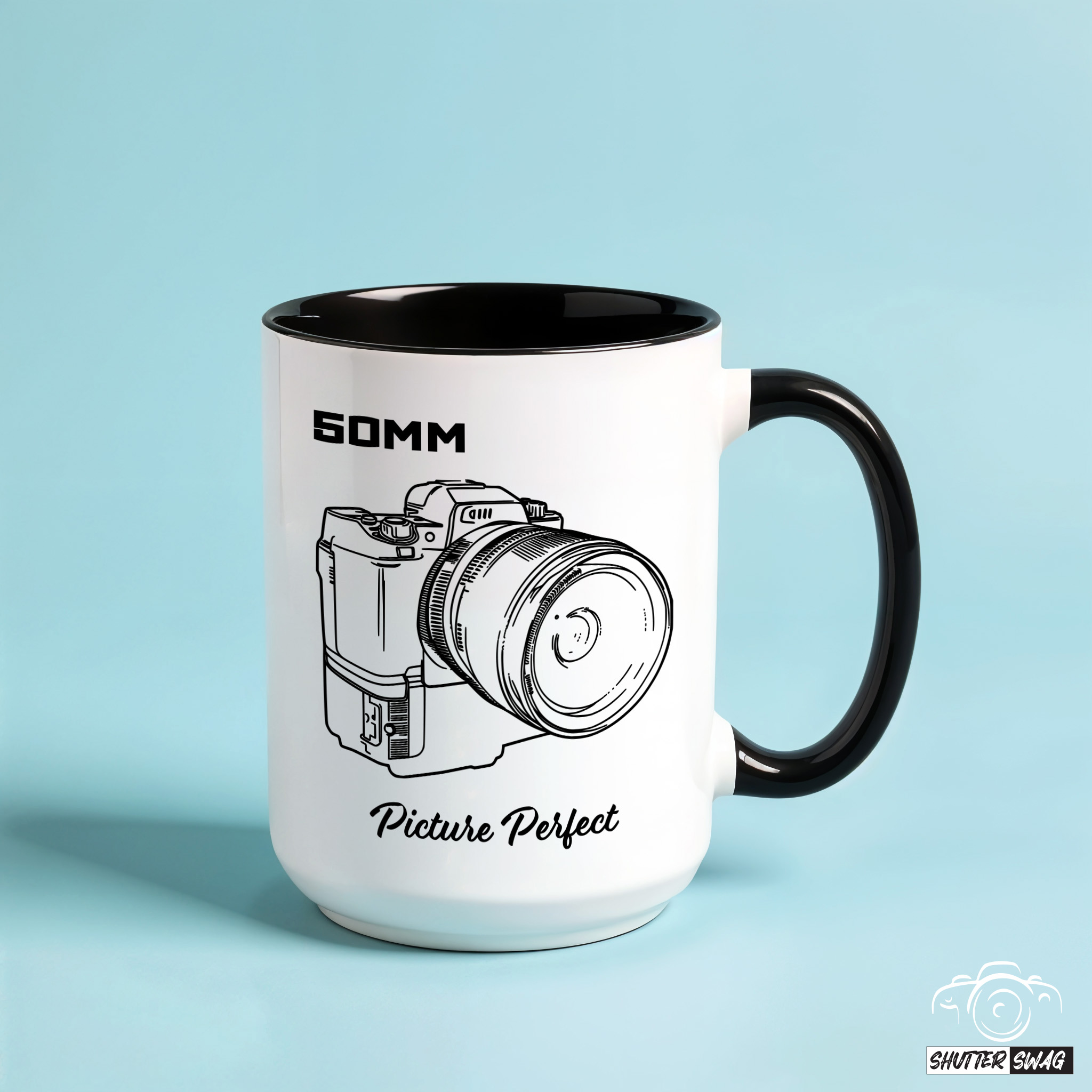 Shutter Swag Designs 50mm Camera Lens Accent Mug