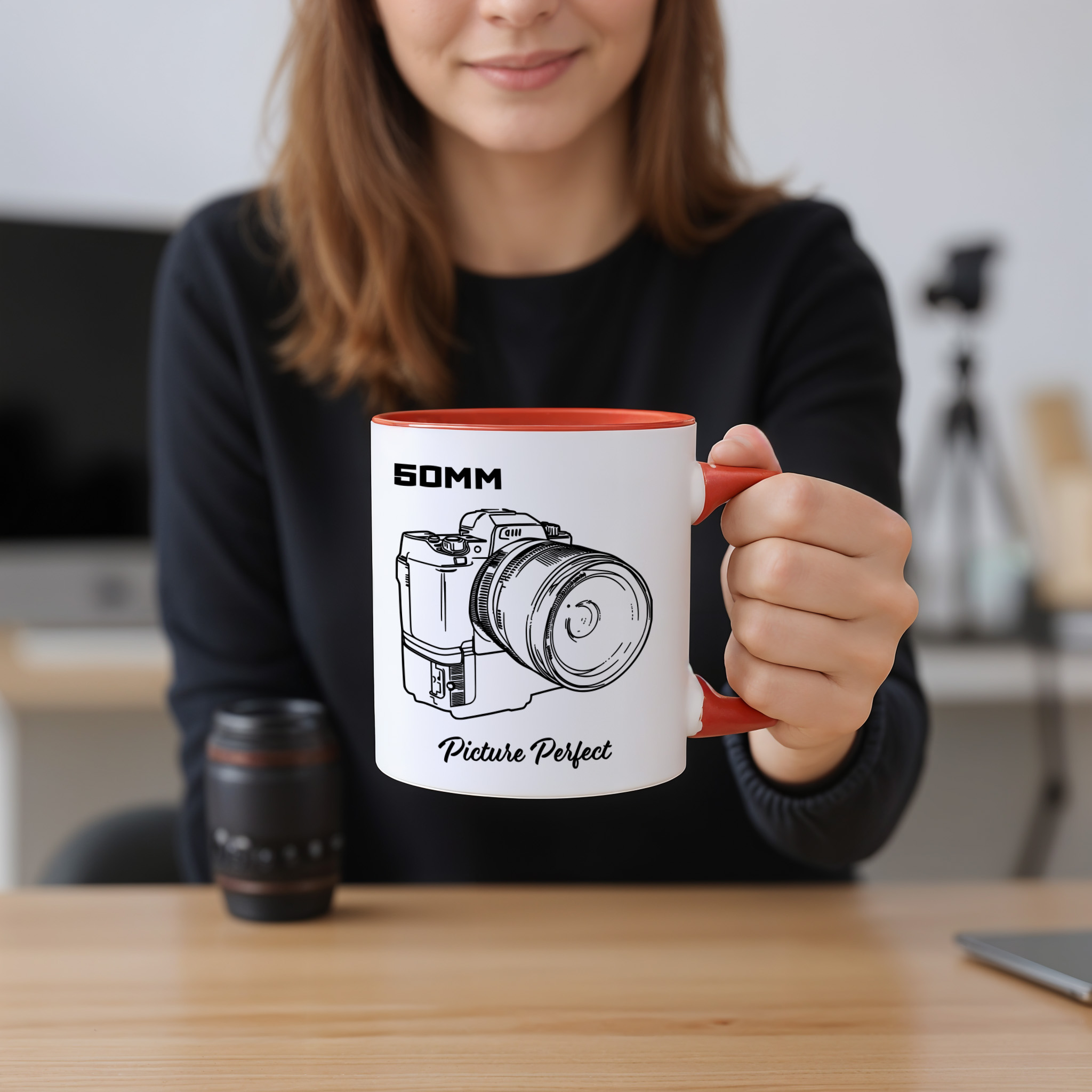 Shutter Swag Designs 50mm Camera Lens Accent Mug