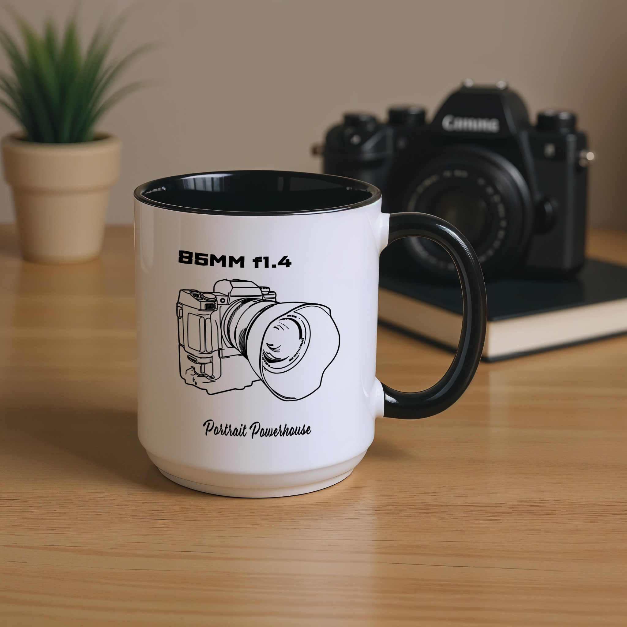 Shutter Swag Designs 85mm f1.4 Camera Lens Accent Mug