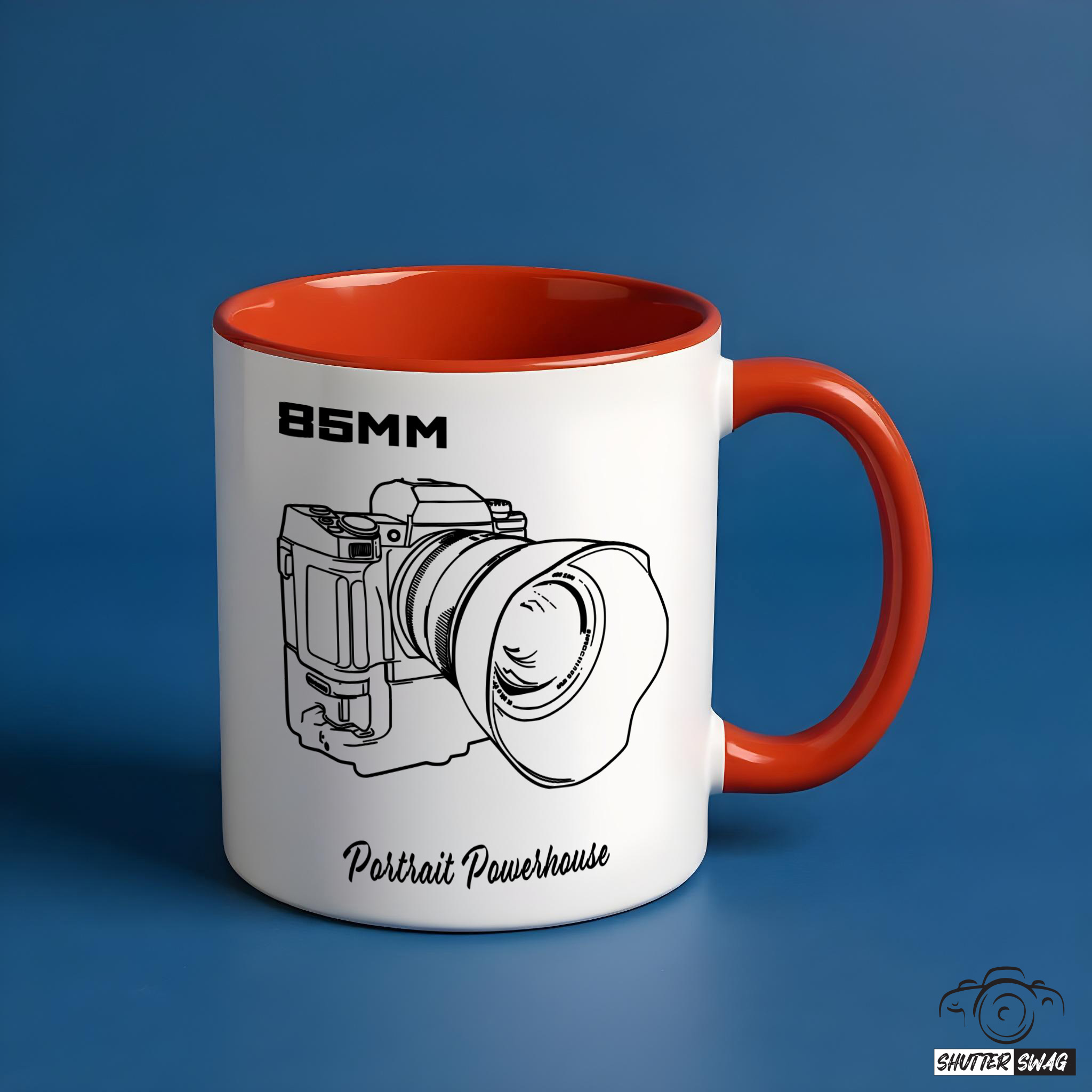 Shutter Swag Designs 85mm Camera Lens Accent Mug