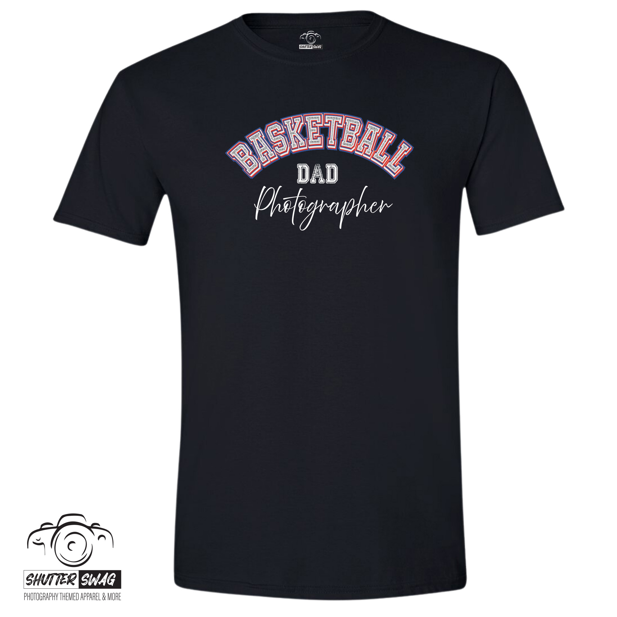 Baseball Dad Photographer Cotton T-Shirt - Image 2