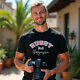 Shutter Swag Designs Rugby Dad Photographer Softstyle Cotton T-Shirt